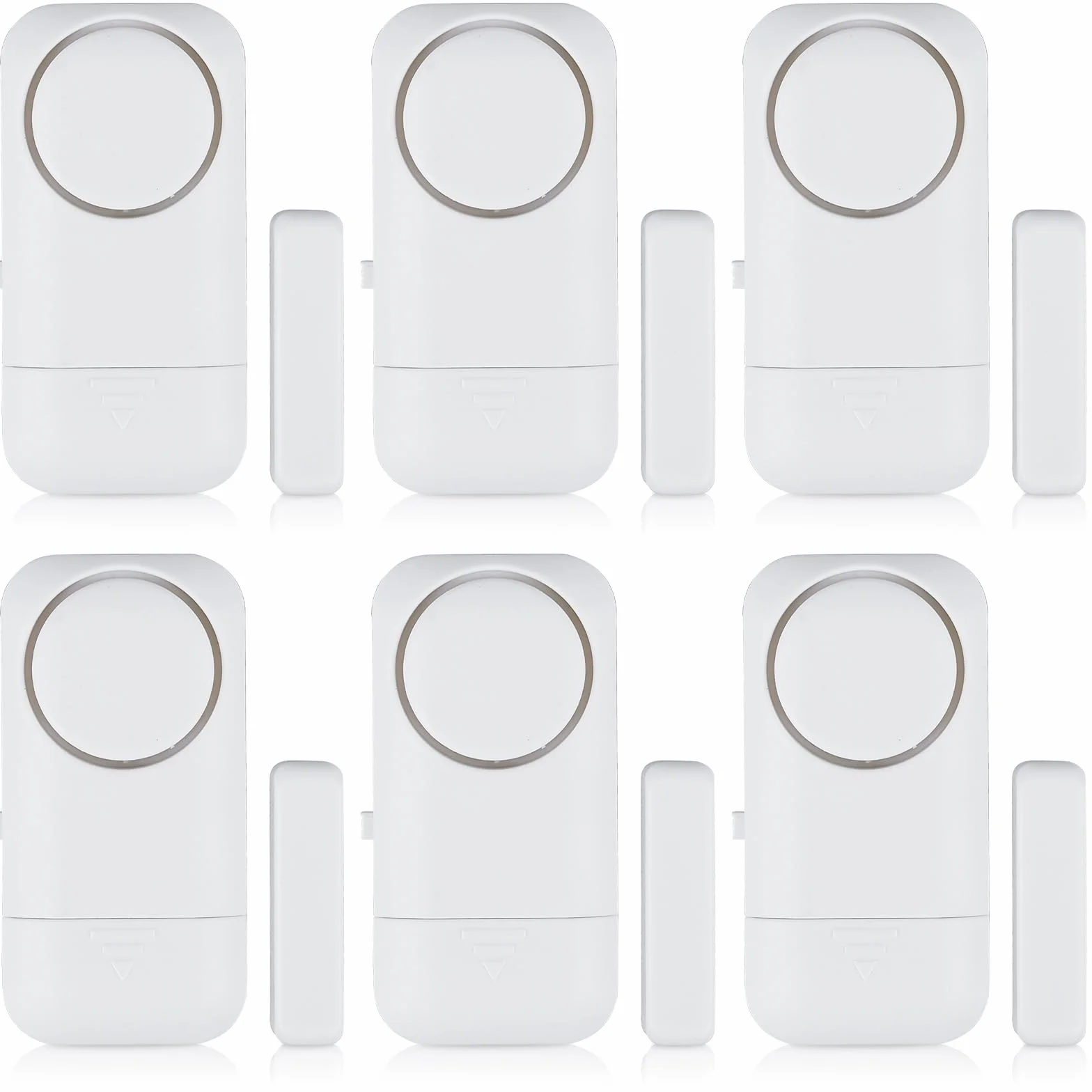6 piezas de alarma inalámbrica para puerta y ventana de 120 dB, sensor de alarma de protección contra robos con contacto magnético – Sistema de alarma de seguridad inalámbrico para casa, apartamento