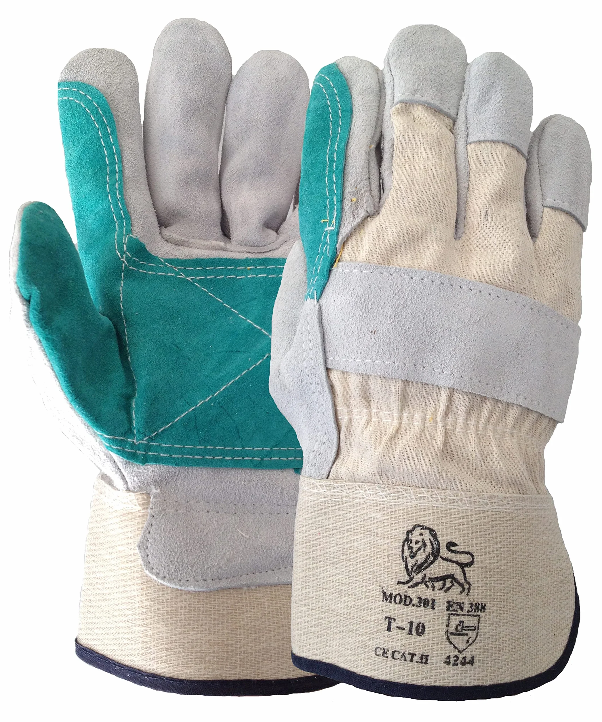 Ruvigrab - Guante americano serraje reforzado | Trabajos pesados | Guantes cactus| Guantes jardin |Guantes para mecanicos, Construcción, Agricultura | Guante trabajo hombre y mujer