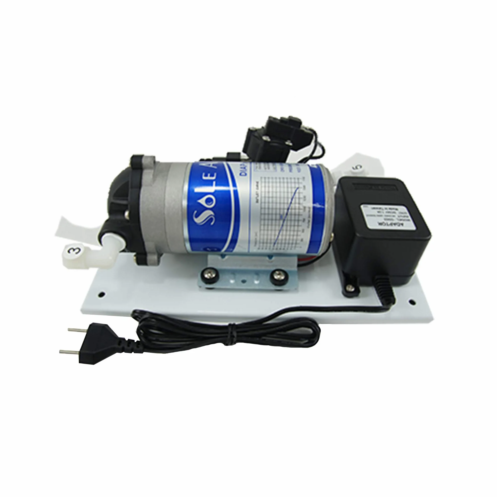 Kit de Bomba para equipos de Osmosis Inversa. Adaptable a todos los modelos de equipos de osmosis inversa. Incluye todo los necesario para la Instalación. Bbagua.