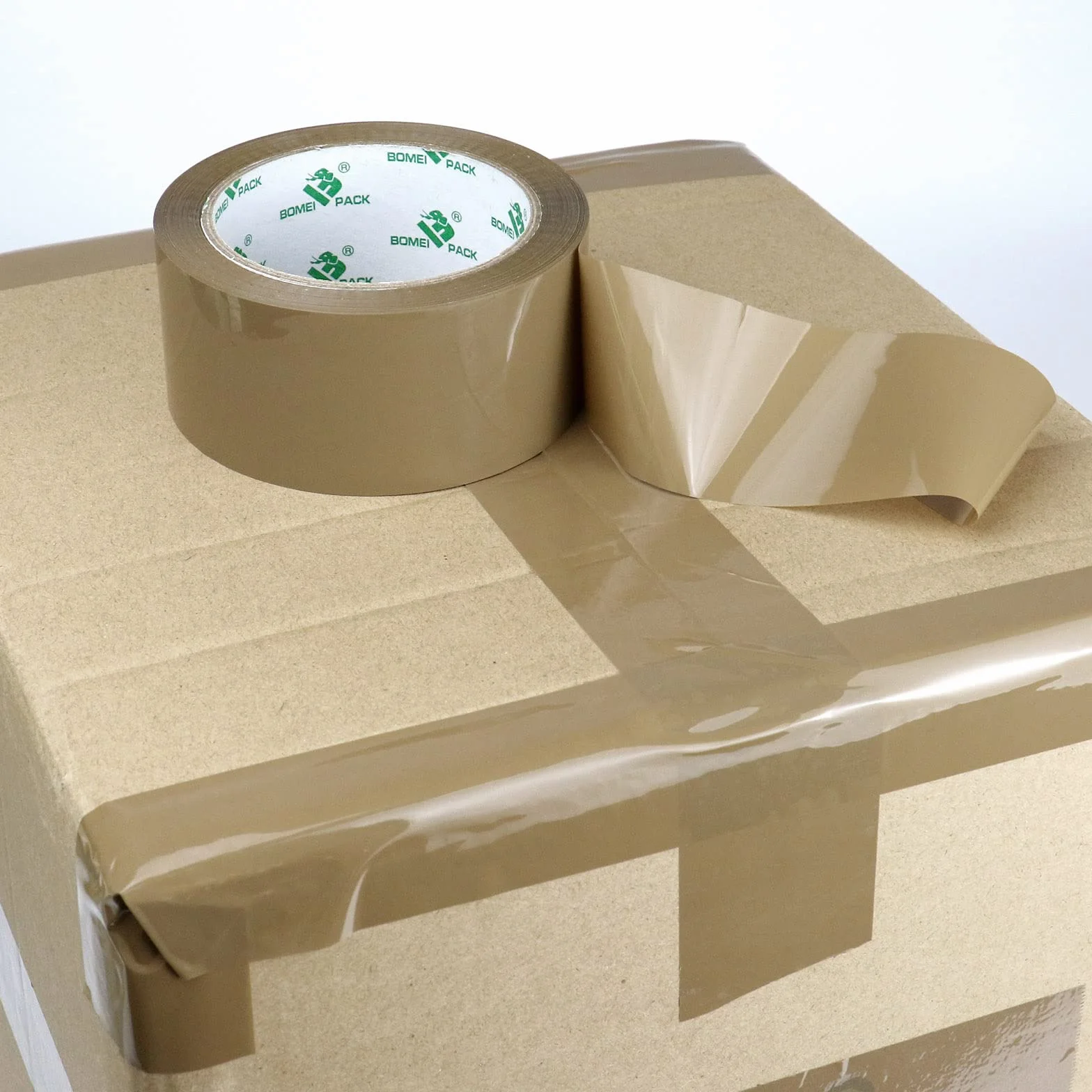 BOMEI PACK 3 Rollos 48mmx66m Marrón Cinta Adhesiva de Embalar para Embalaje de Cajas de Cartón de Envíos y Mudanzas. Precinto para Empaquetados Resistentes (brown)