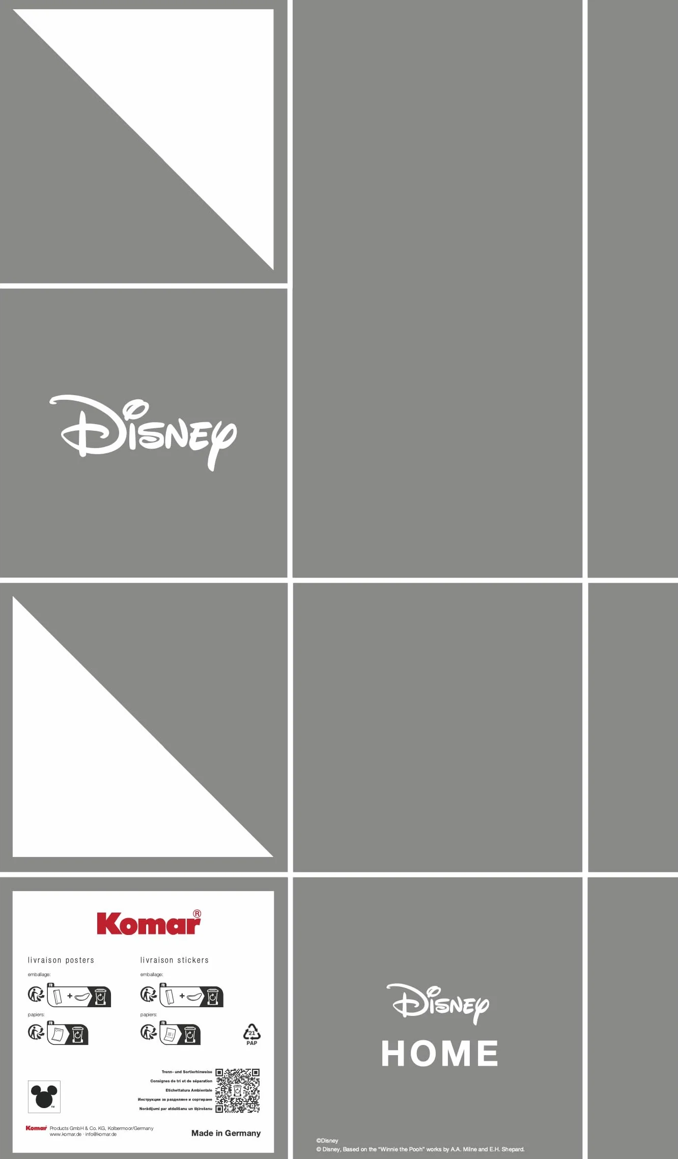 Komar Graz Design - Adhesivo decorativo para pared, diseño de Stitch and Angle Happy (50 x 70 cm)