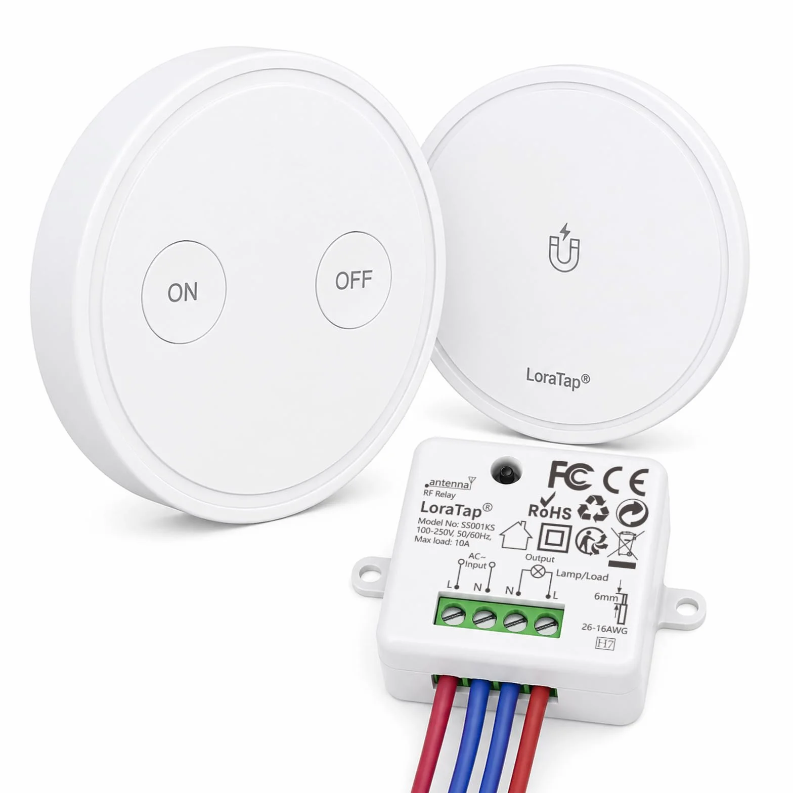LoraTap Interruptor Inalámbrico RF 868MHz Kit Control Remoto 200m