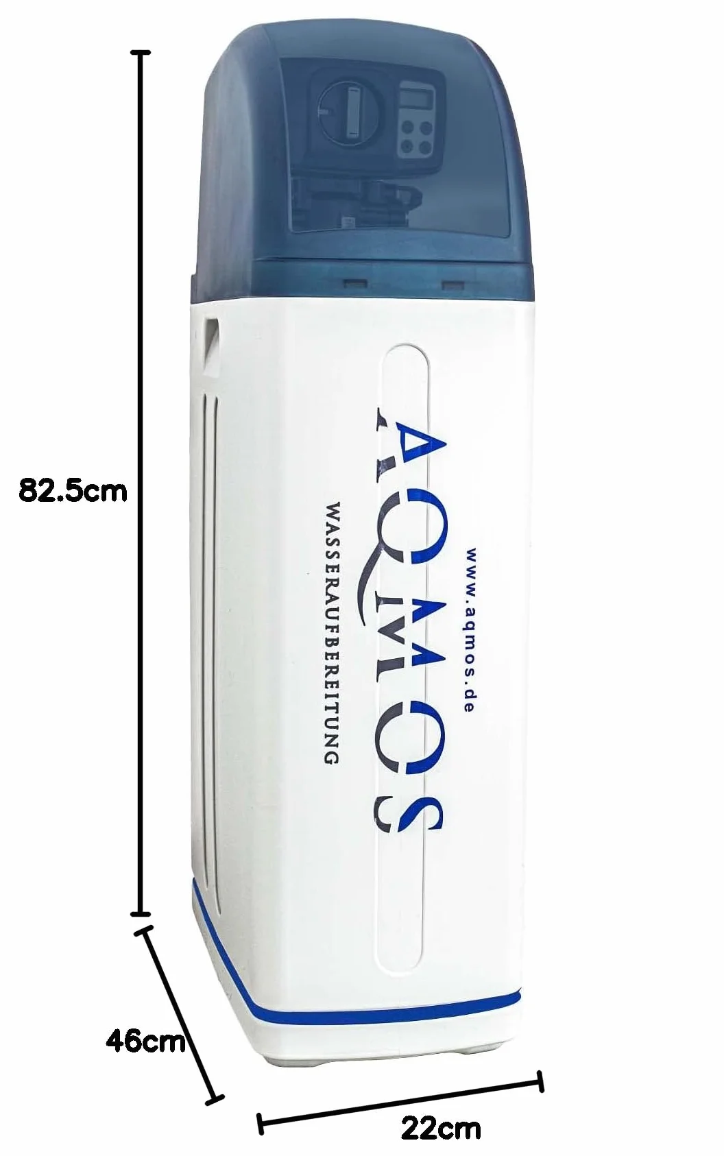Aqmos R2D2-48 - Descalcificador de agua con juego de conexión de 2,5 cm (1"), descalcificador de agua para hogares de hasta 5 personas, sistema antical para agua blanda