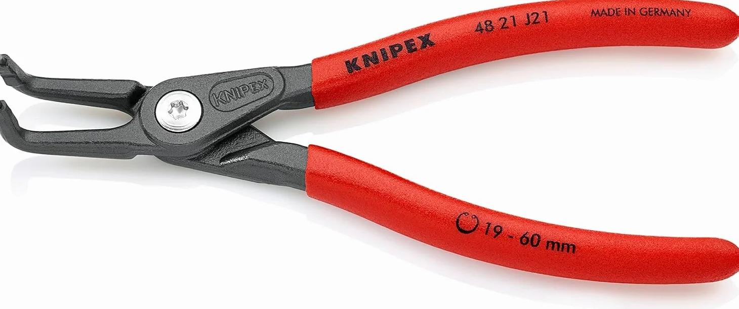 KNIPEX Alicate de precisión para arandelas para arandelas interiores en taladros con cartulinas autoservicio Mangos, 48 21 J21 SB