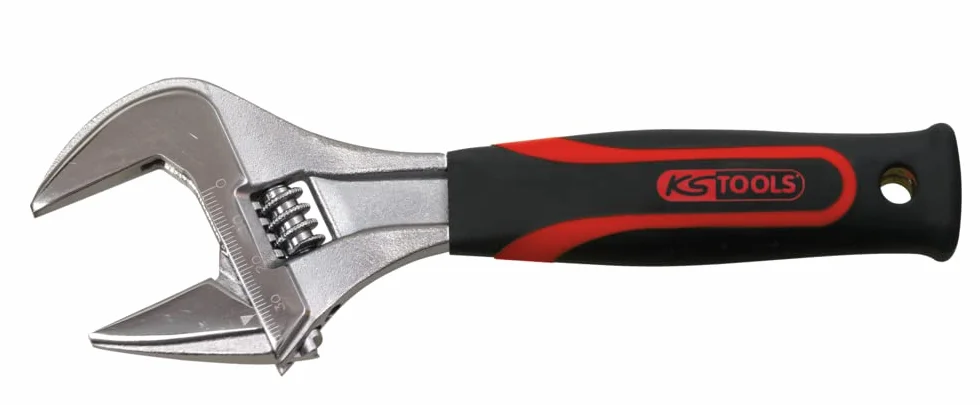 KS Tools 577.0202 - Llaves inglesas de 8" (ajustable hasta 34 mm, mango de dos materiales)