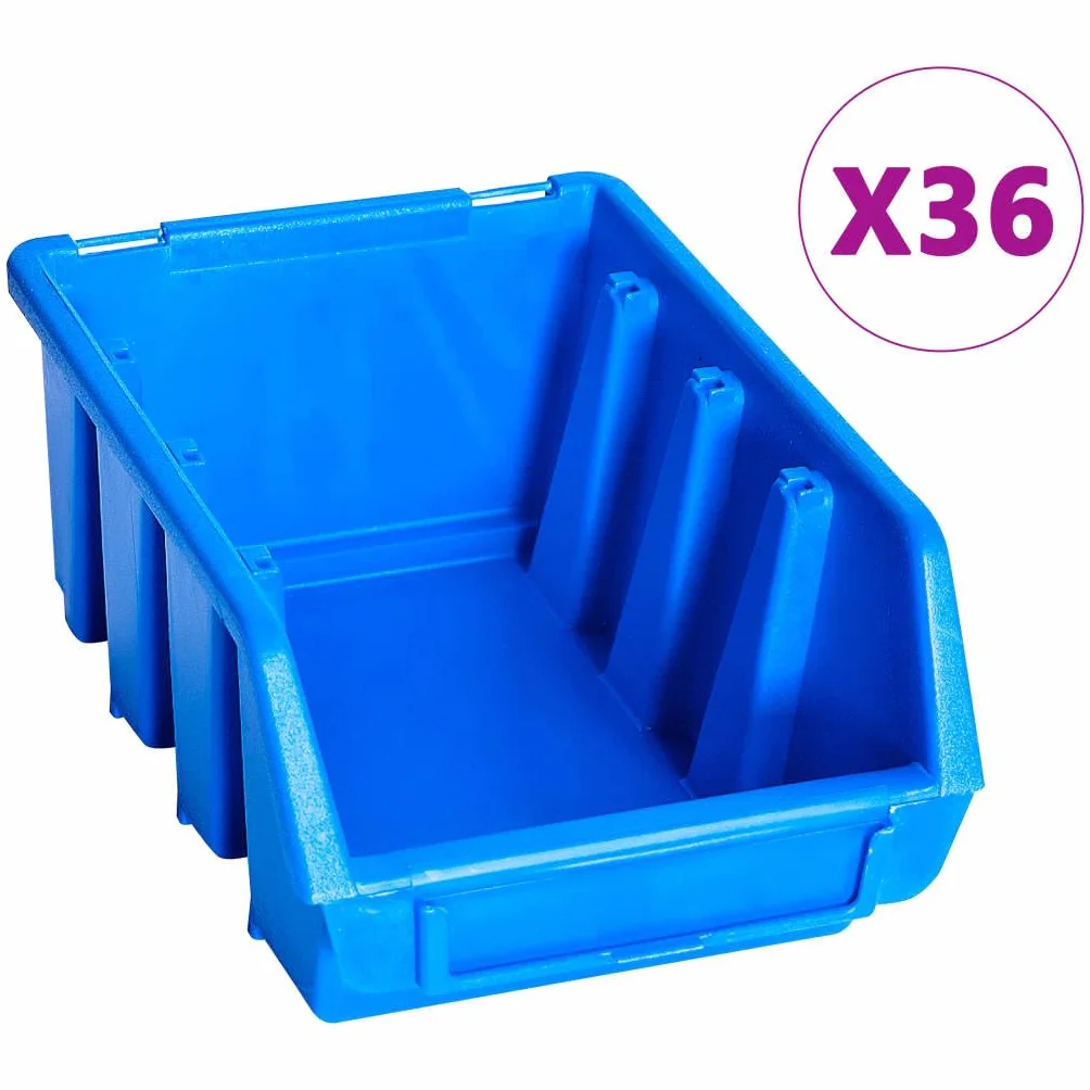 Genérico Kit de Cajas de almacenaje 96 Piezas con Paneles de Pared Azul,Bricolaje,Accesorios de Bricolaje,Organización y Almacenamiento de Herramientas,Armarios para herramientas-146282