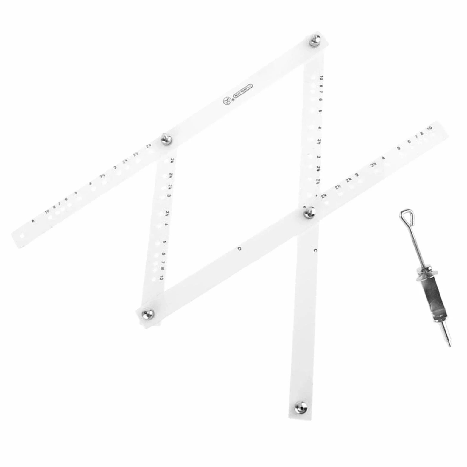 34cm Pantógrafo Herramienta de dibujo plegable duradero Regla veces Carpinteros Imágenes