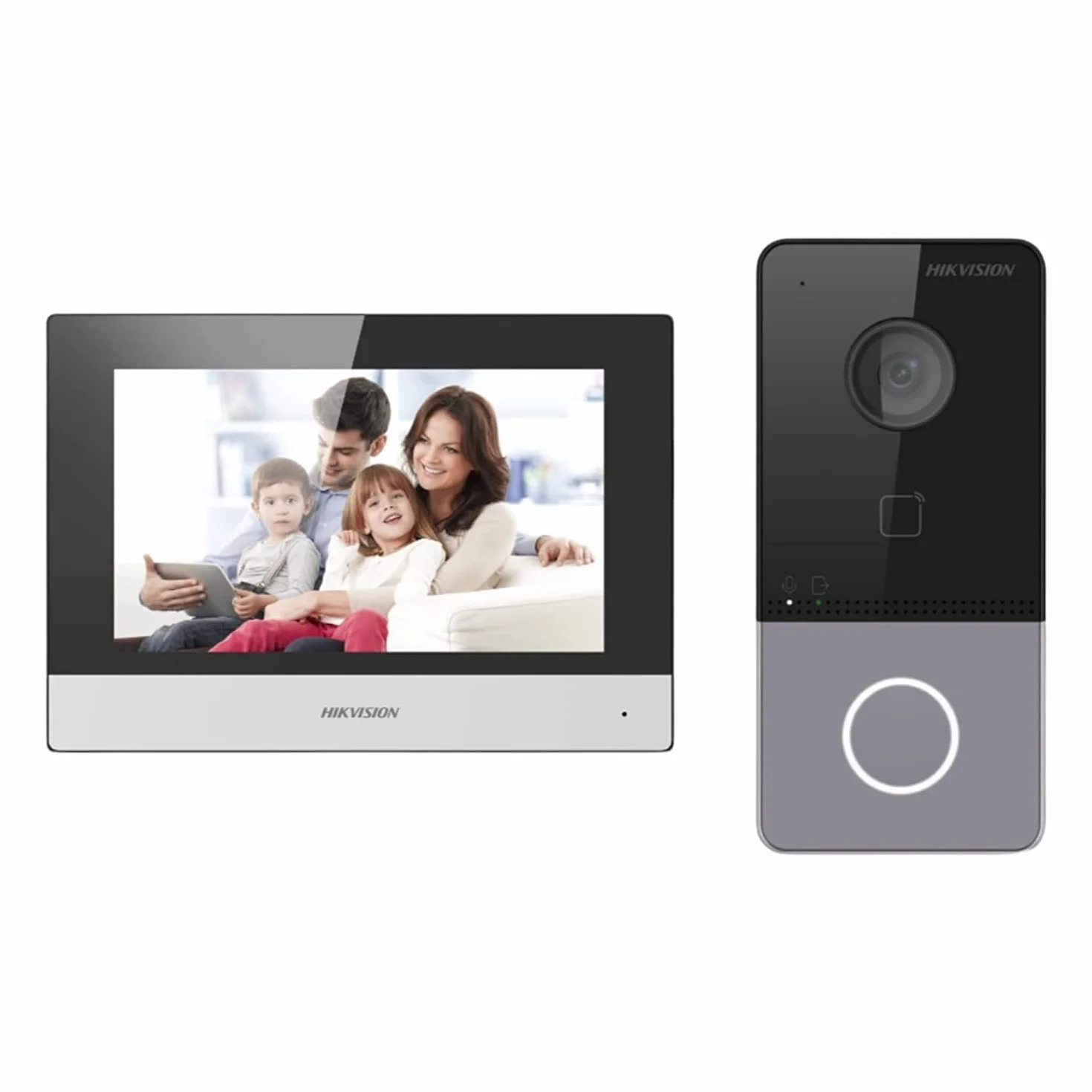 Hikvision Teléfono de Puerta de Video basado en IP/Campana | Pantalla TFT Colorida de 7 Pulgadas | Resolución de Video 1080p | Cobertura Gran Angular|
