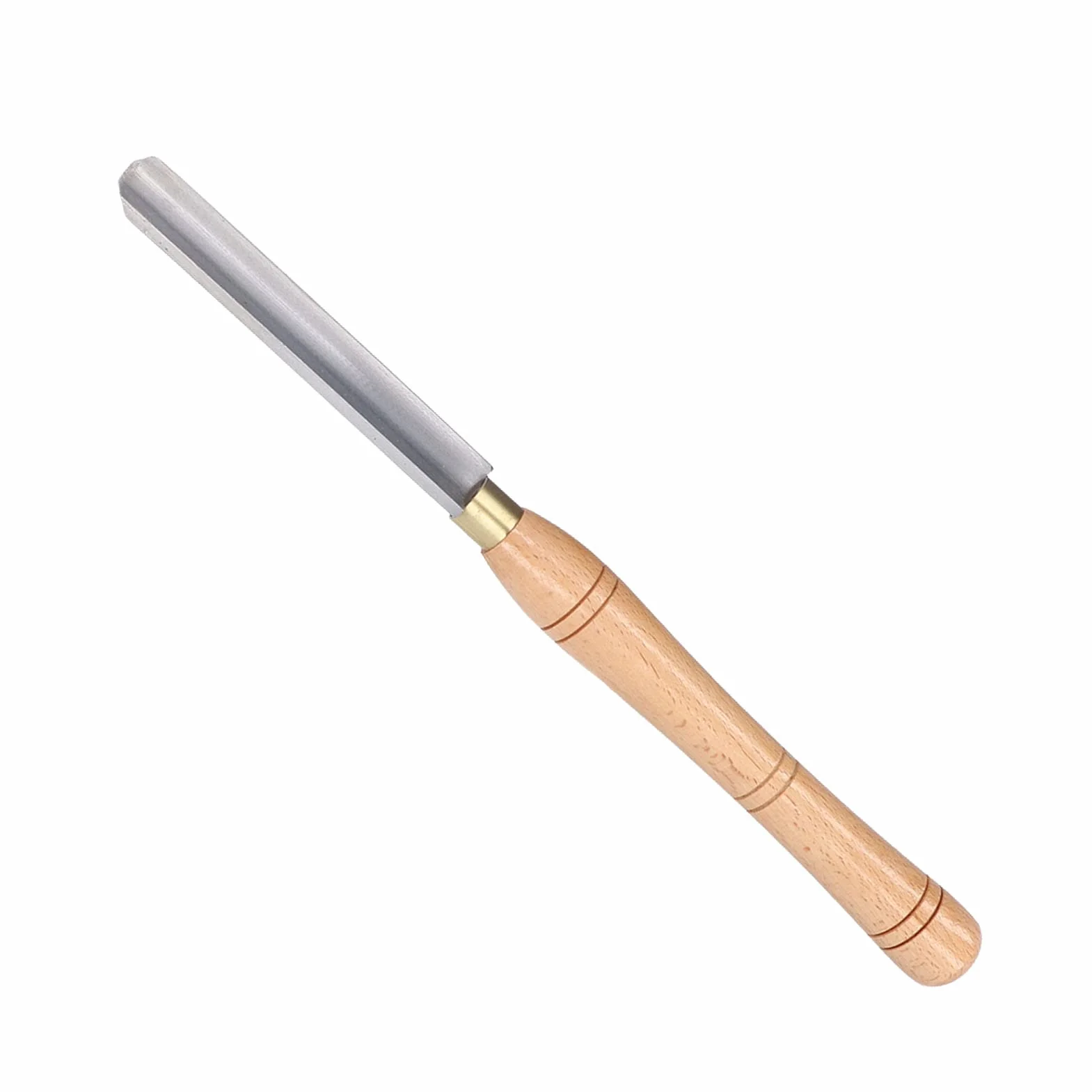 CHISEL Gubia de Torneado de Madera, HSS Acero de Alta Velocidad, Mango de Haya, Herramienta para Carpintería con Funda, Interior Grande