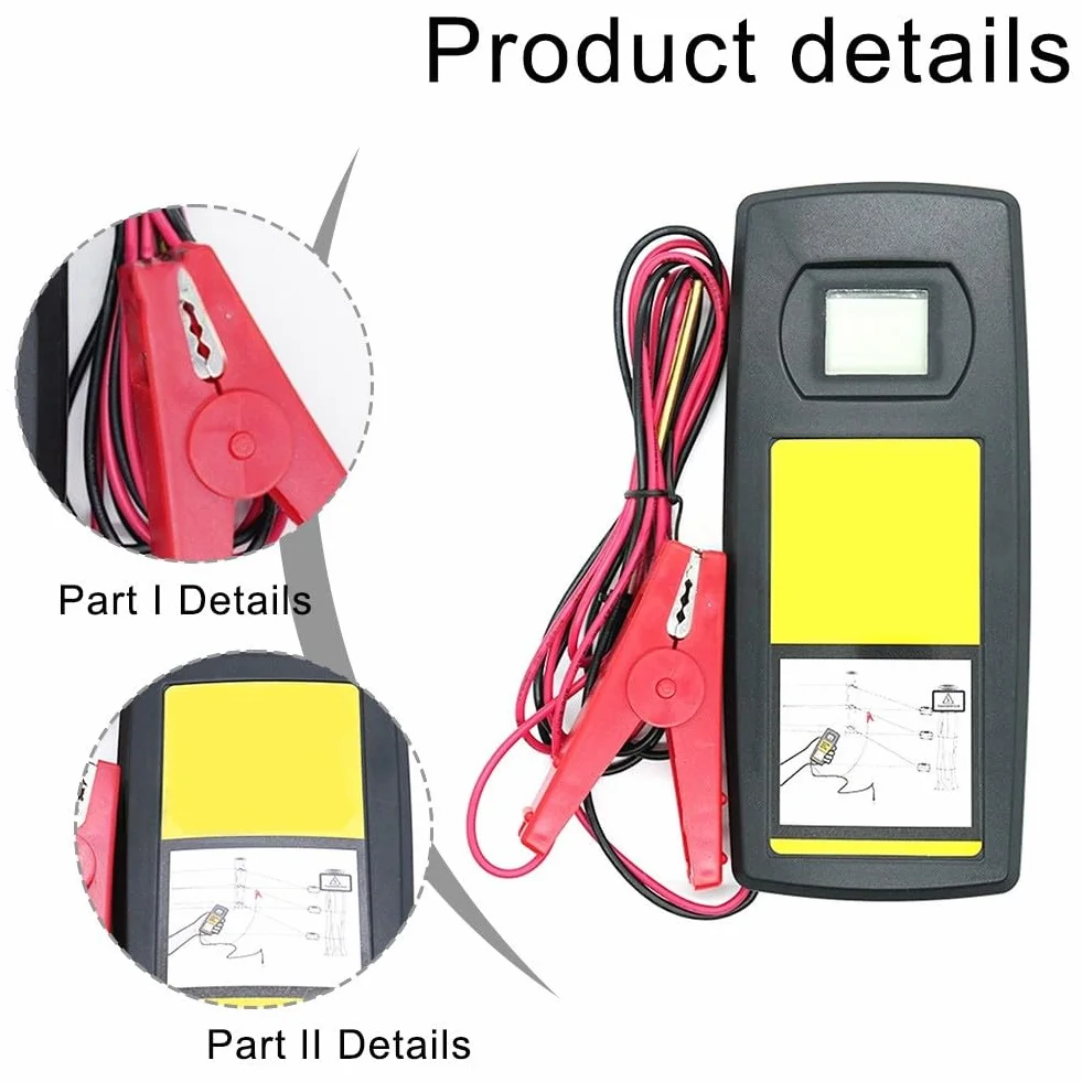 Probador electrónico de voltaje de valla de 9,9 KV, detector de alto voltaje para ganadería y ganadería, portátil, color negro