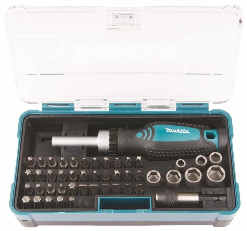 Makita B-36170 - Set de puntas + vasos + atornillador de carraca