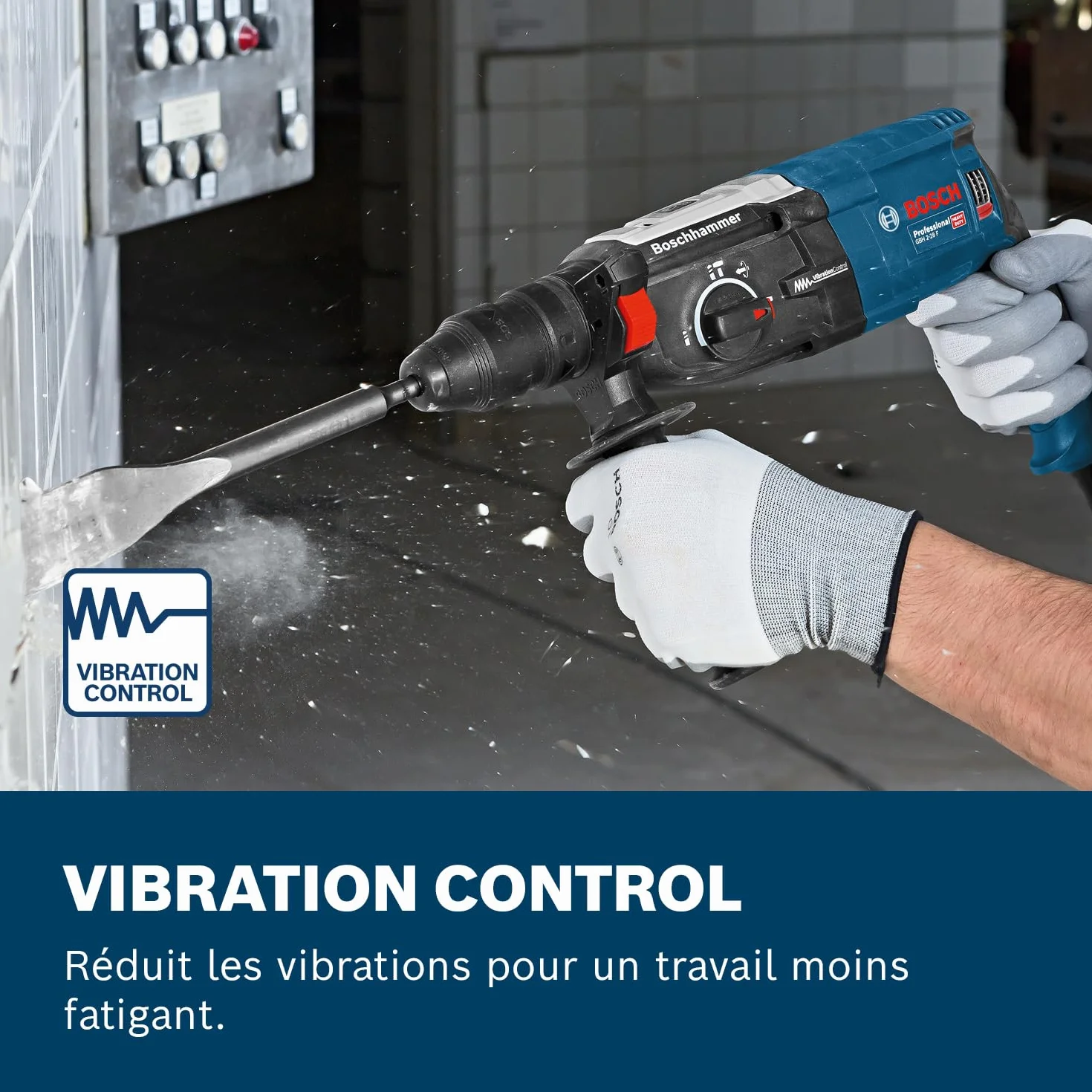 Bosch Professional martillo perforador GBH 2-28 F (potencia 880 W, Ø máx. de perforación en hormigón: 28 mm, incl. set de 6 cinceles, SDS plus, L-Case) - Set exclusivo de Amazon