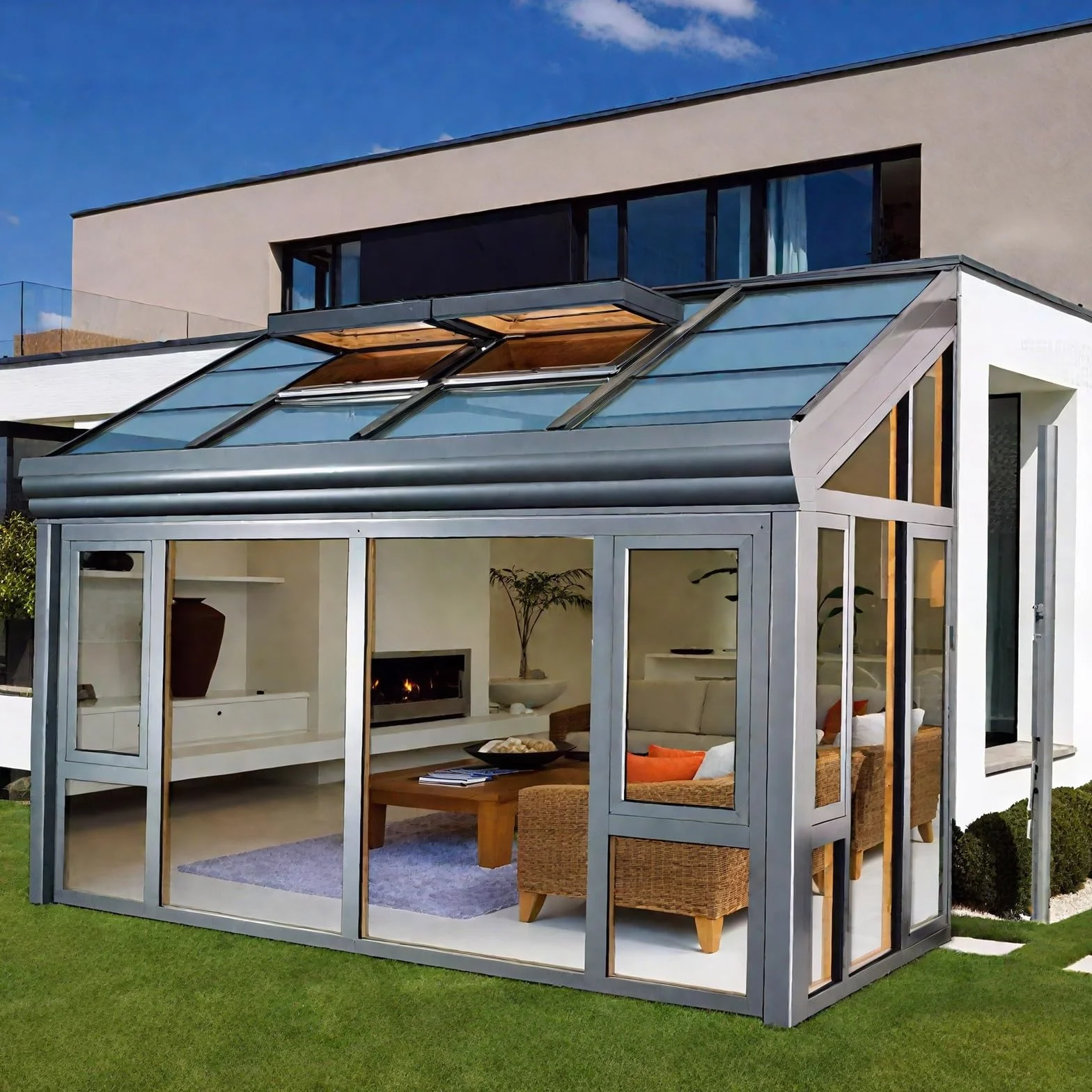 Ventana de Techo, Ventanas de Tejado,Claraboya para Techo, Tragaluz con Ventilación Manual con Vidrio Templado de Doble Capa para Áticos, Sótanos, Cobertizos(LxW 75x100cm/29.5x39.4in)