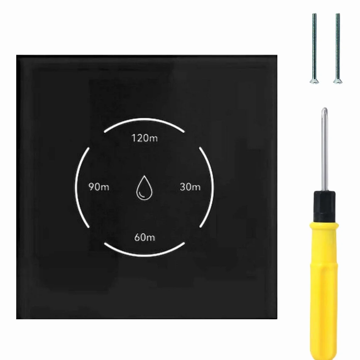 8000W Interruptor inteligente ParaTermo Eléctrico Interruptor temporizador para calentador de inmersión de 40 A Temporizador manual de 4 posiciones 30/60/90/120 (negro)