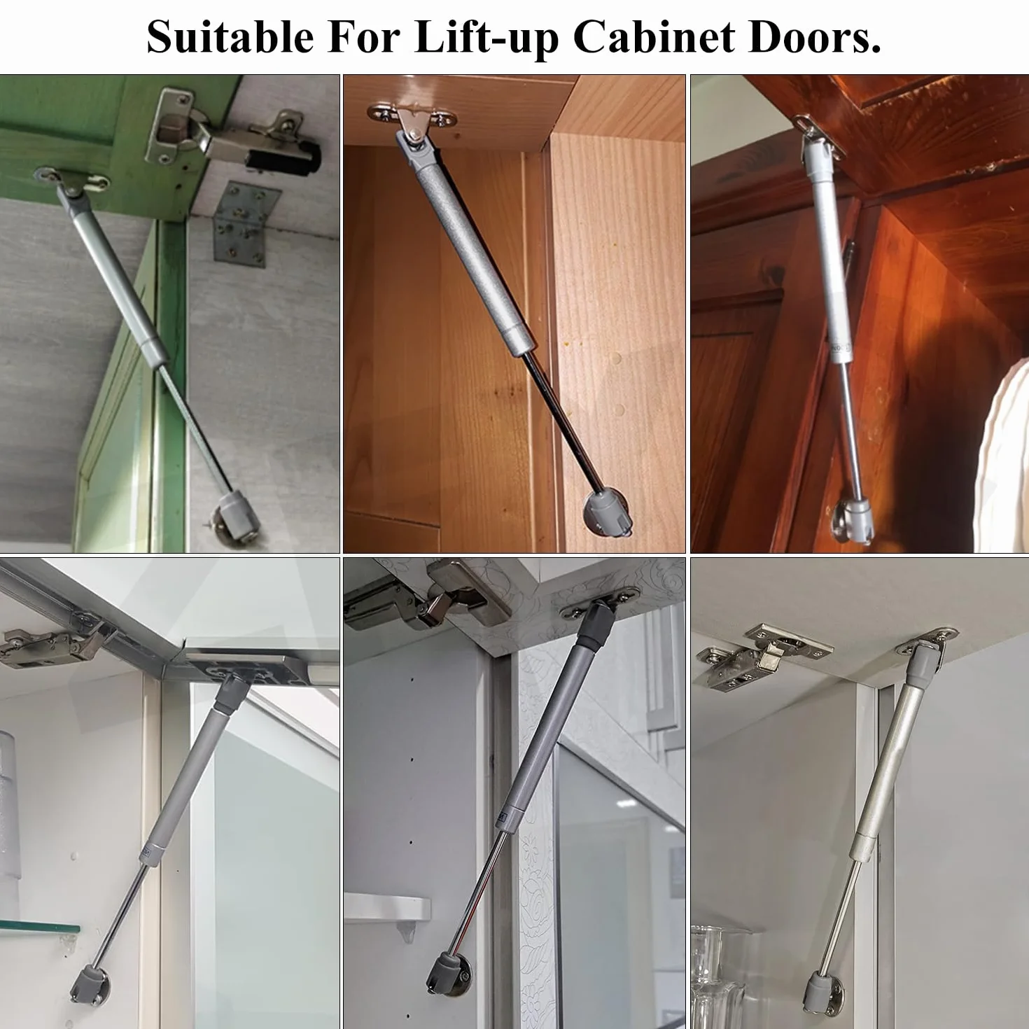 Amortiguador de Gas para Puertas Elevables 80N 8kg, 4 Piezas, Muelles de Gas para Muebles de Cocina