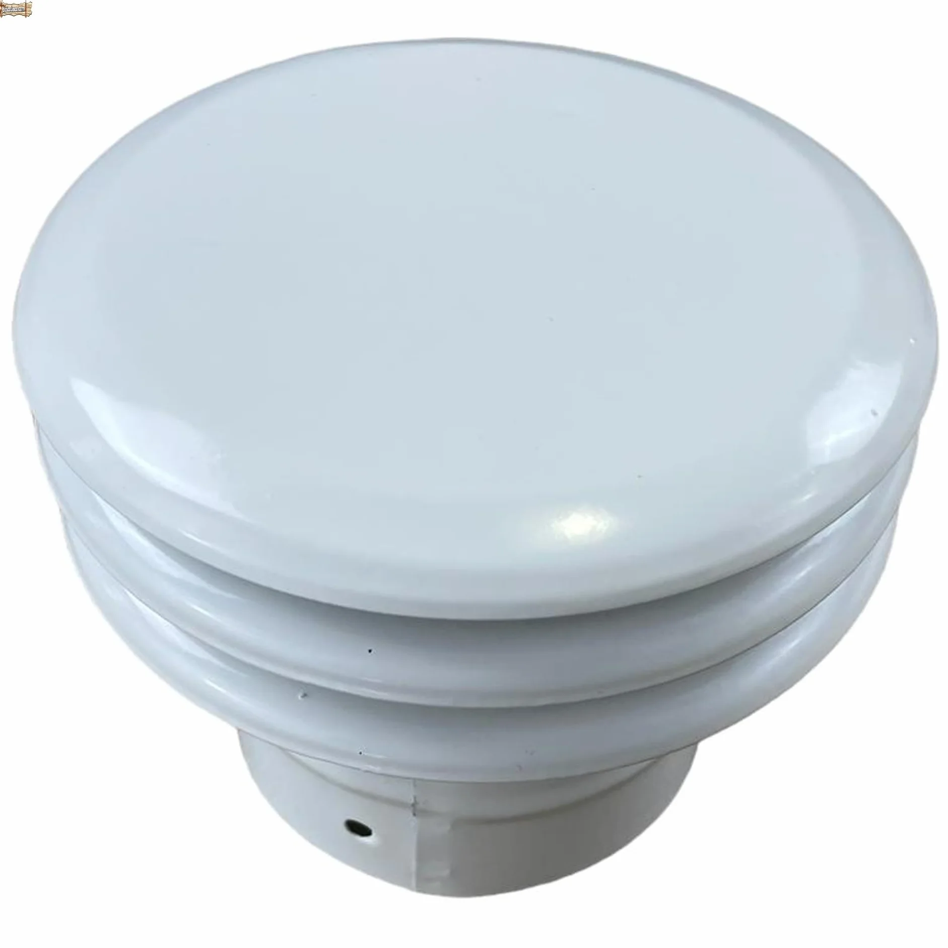 BricoLoco.com Sombrerete deflector antirrevoco Ø 100 mm., caldera, campana extractora o chimenea. Deflector de 3 aros para salida de aire, humos o gases. Chapa lacada en blanco (Ø 100 mm)