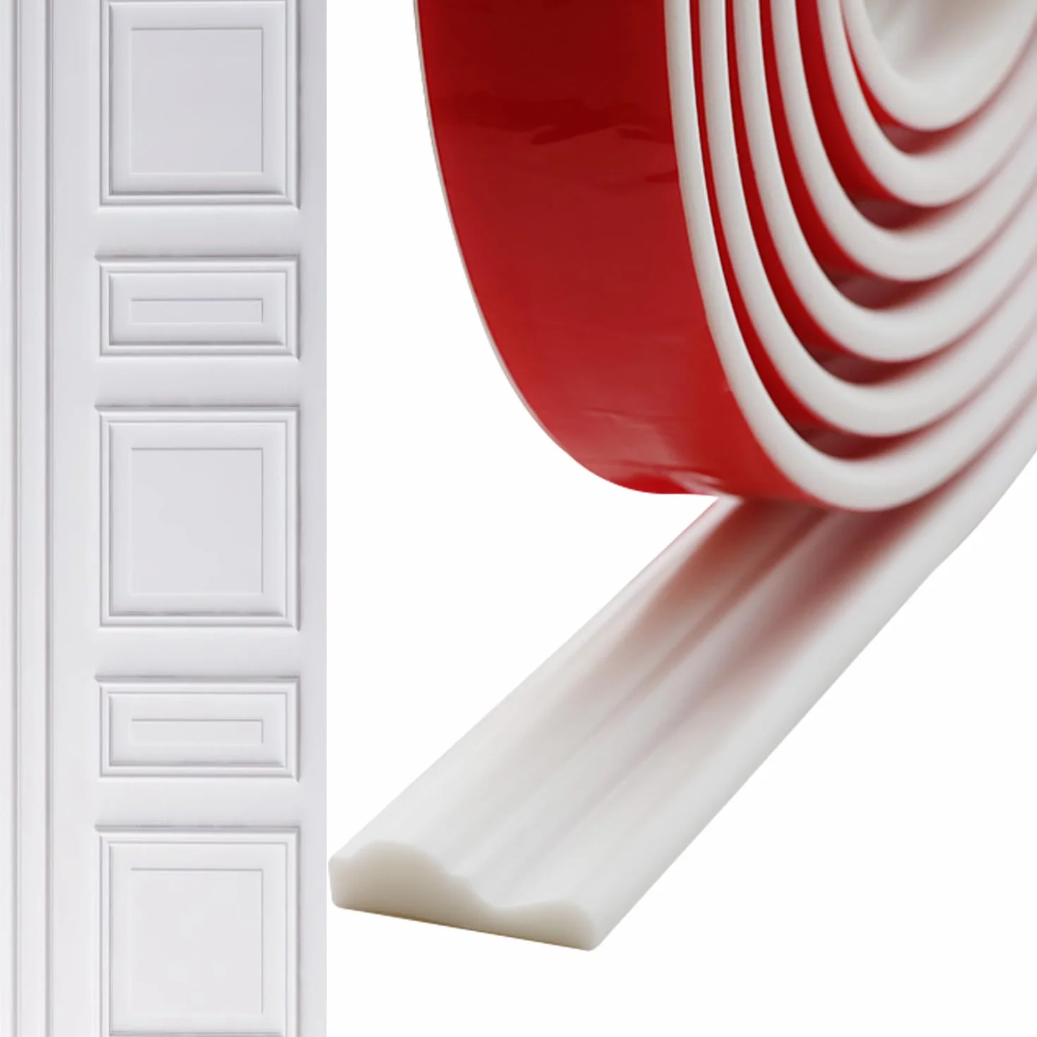 Molduras Decorativas Pared Moldura Adhesiva Pared Blanco Moldura Decorativa Despegar y Pegar Decoración del Hogar (3.2cm*5)