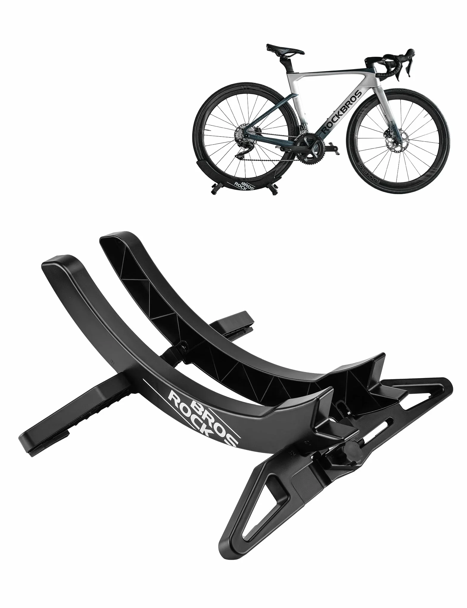 ROCKBROS Soporte de Aparcar Bicicleta para Neumáticos 26–80mm Ajustable Almacenaje Bicicletas Montaña Carretera