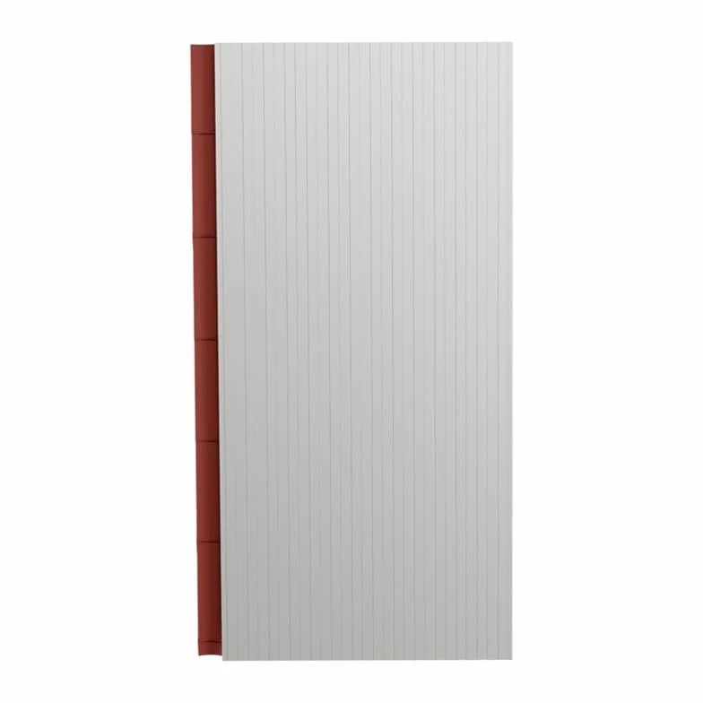 Panel Estilo Teja Cubierta Acero Prelacado 2100x1000mm Interior Blanco Exterior Rojo Coppo PU