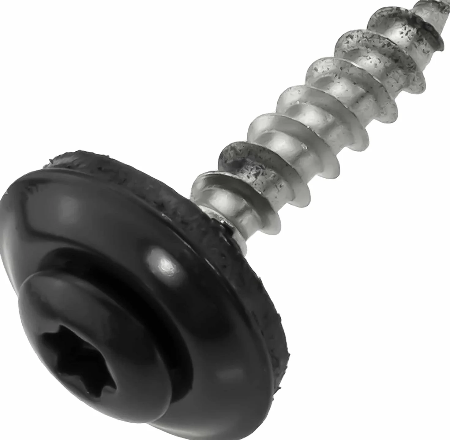 SCREW REBEL 100 tornillos autorroscantes de acero inoxidable A2 de 4,5 x 20 mm con arandela de sellado EPDM para chapa trapezoidal, chapa ondulada, techo, fachada
