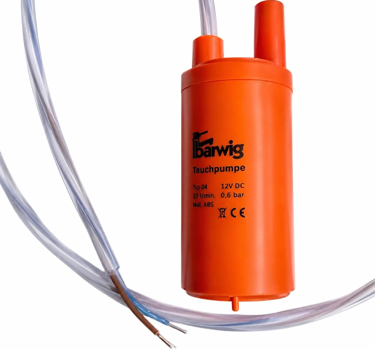 Bomba Sumergible BARWIG 12V 10L/min para Camper y Caravana | Bomba de Agua Silenciosa para Fregadero, Ducha y Depósito | Bajo Consumo | Fabricada en Alemania