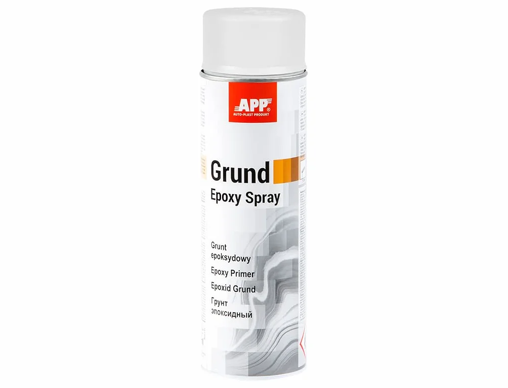 APP Epoxy Grund - Imprimación Spray Epoxi | Imprimación antióxido para metal : Protección contra la Corrosión | Pintura Antioxido Metal | Gris claro | 500 ml