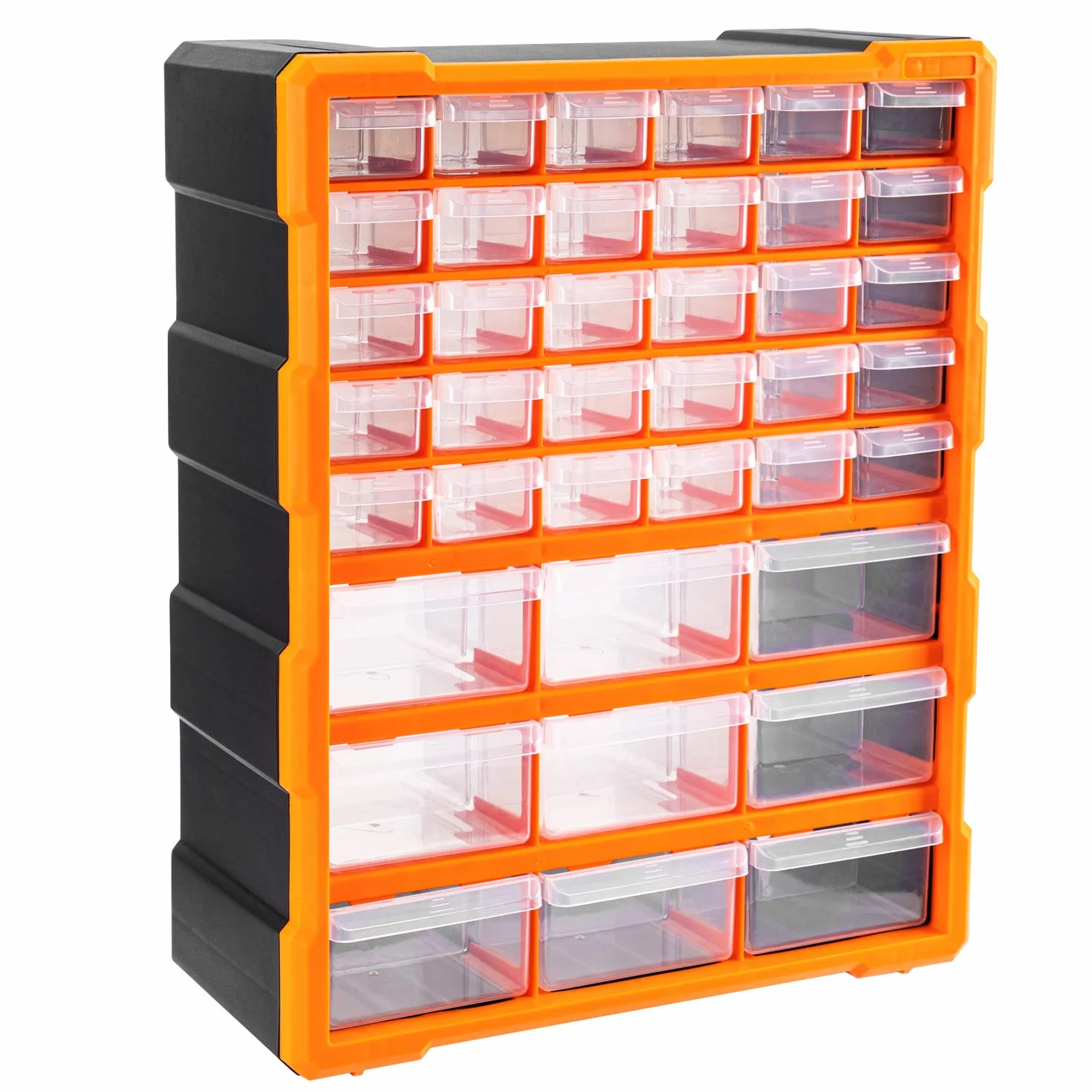 Amazon Basics Organizador de herramientas armario fijable pared 39 cajones Negro 38x15.9x47.3 cm