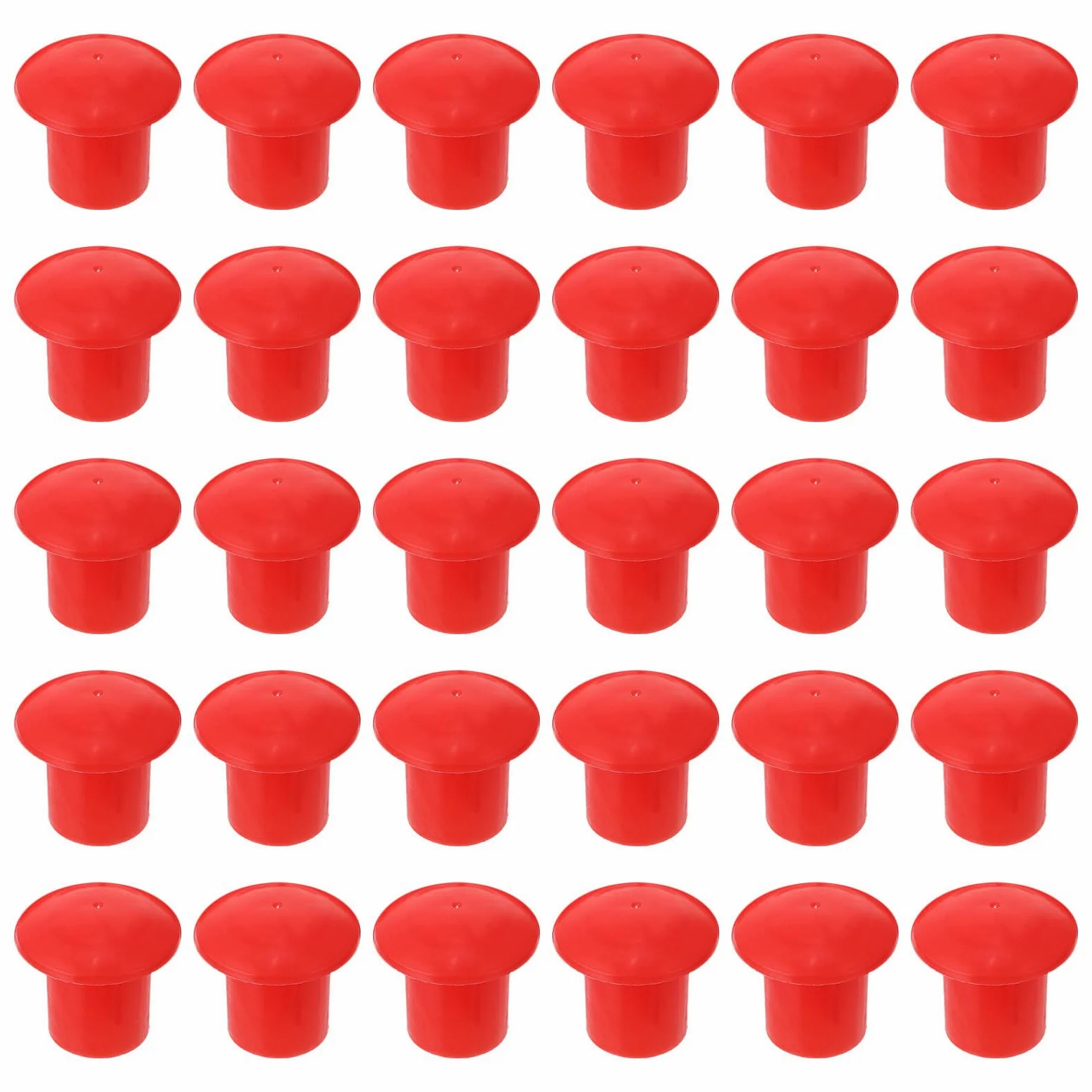 Hemobllo 30 Tapas Protectoras de Seguridad para Varillas de Refuerzo de Plástico Rojo, Resistentes al Desgaste y Compresión, Ideales para Construcción