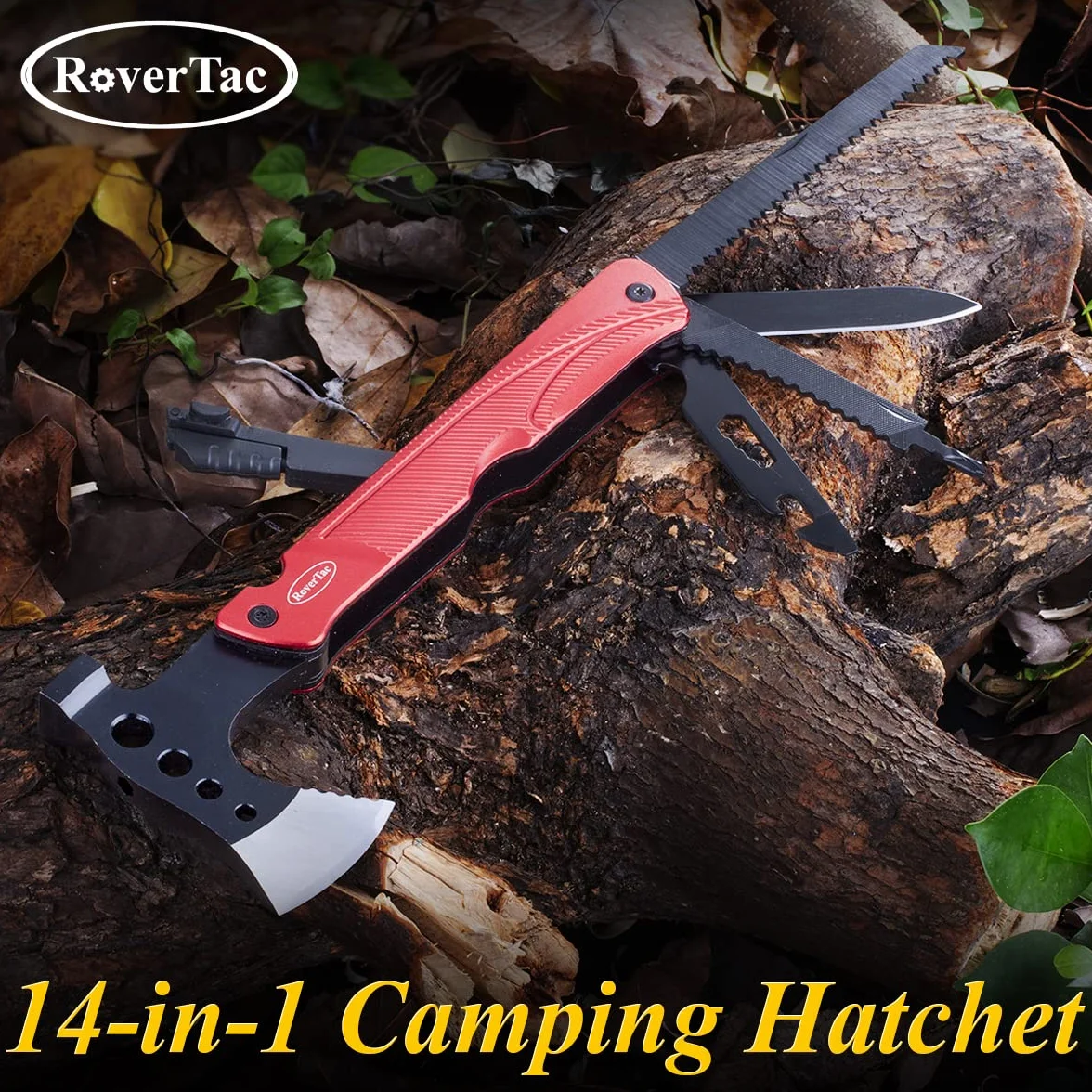 Herramienta Multiusos Hacha Gadgets Acampada: Accesorios Multiherramienta, Cuchillo Plegable, Alicates de Martillo, Destornilladores, Abrebotellas, Regalo Dia Del Padre