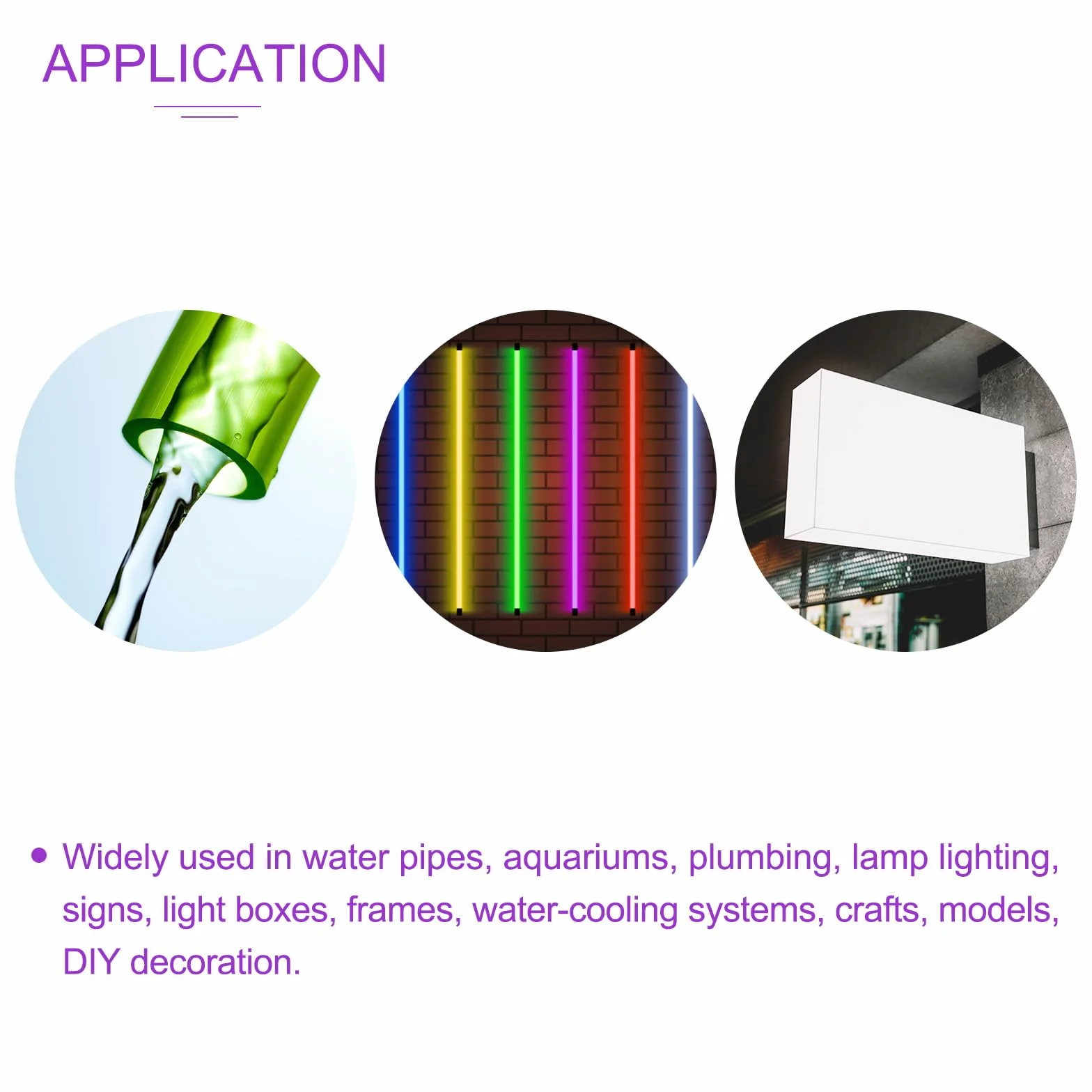 Tubo de Plástico Rígido Acrílico Transparente 5 mm x 8 mm 10" para Acuario, Enfriamiento de Agua