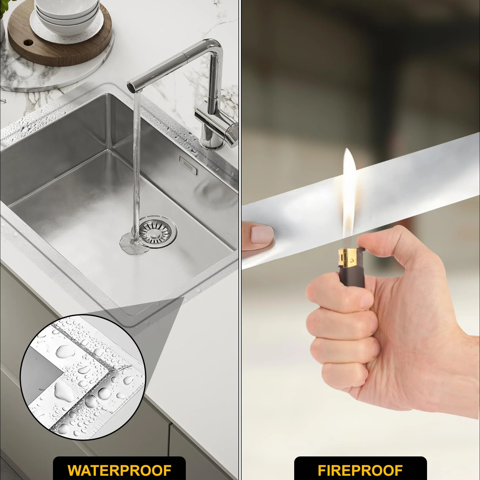 Cinta de Aluminio Selladora para Conductos de Aire 50 mm x 59.5 m, Impermeable, Resiste Vapor y Gas, Altas/Bajas Temperaturas, Robusta, Reparaciones Permanentes