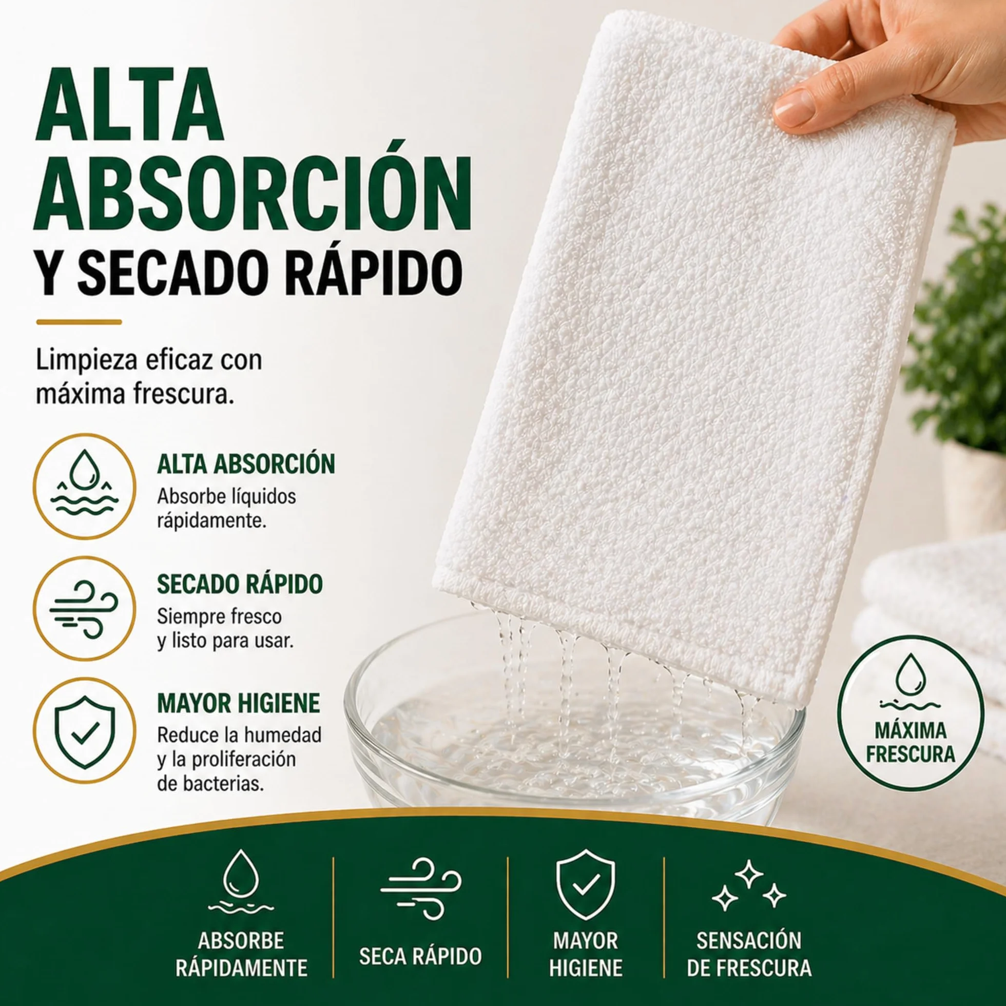 300 Guantes de Baño Desechables Ultra Suaves - No Tejidos Acolchados - Cuidado Médico e Higiene - Blanco - Le Pro del Médico