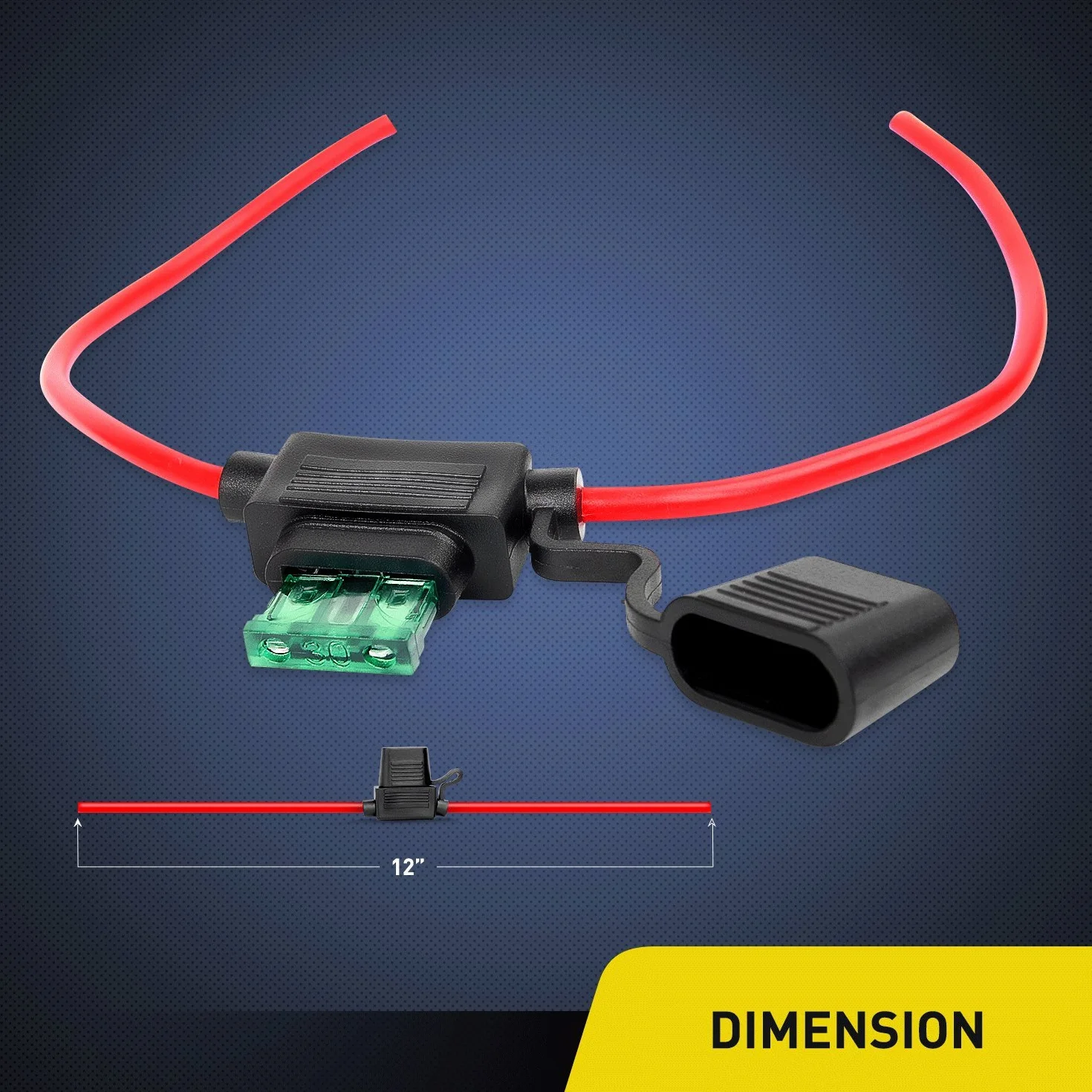 Nilight NI-FH01 Paquete de 10 Portafusibles en Línea 14 AWG 30A ATC/ATO para Automóviles