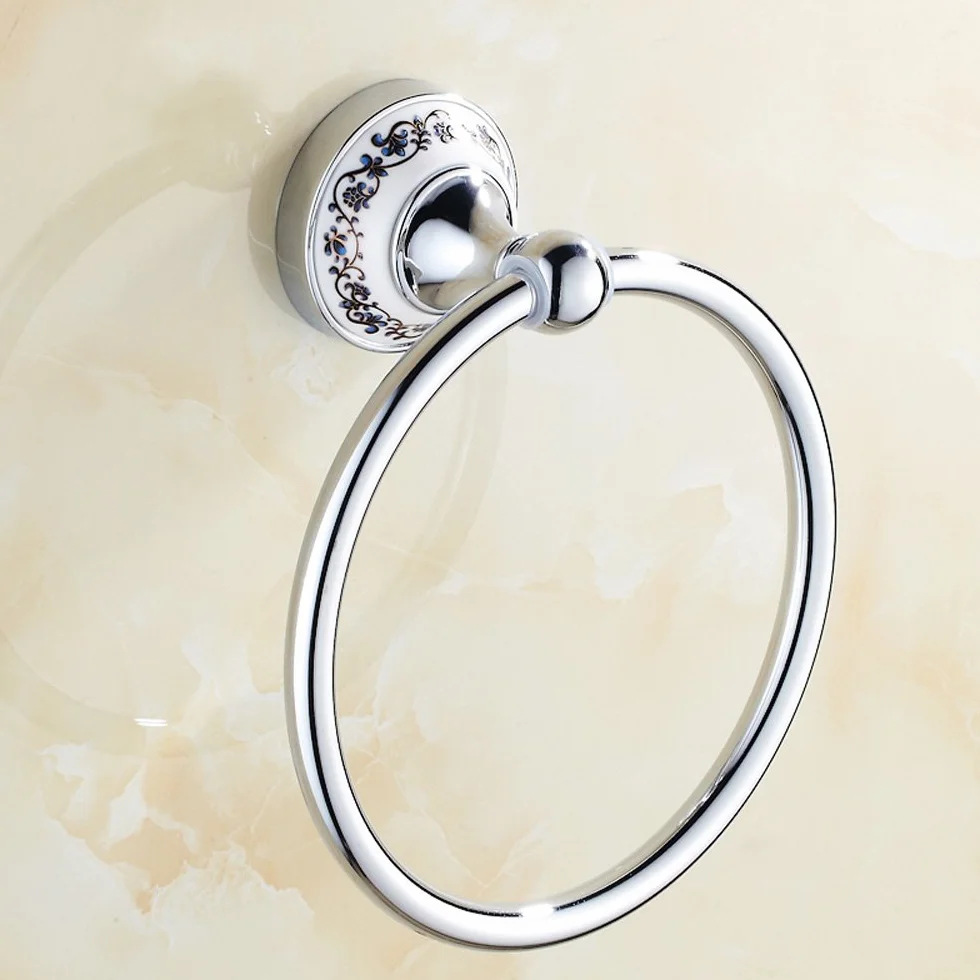 Acero Inoxidable Porta Toallas de Pared Baño Cocina Cerámica Cromado
