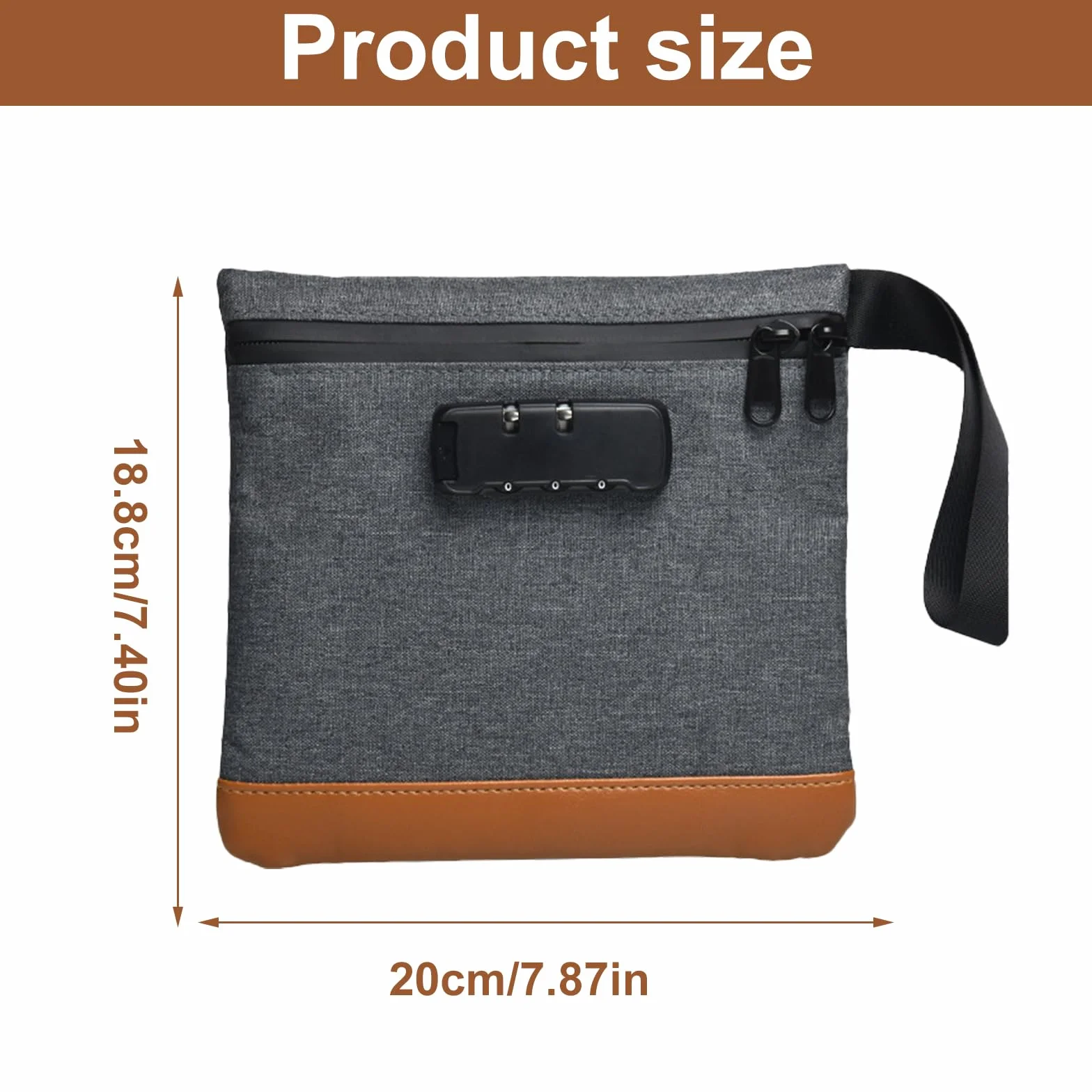 Bolsa Resistente Al Olor Con Cerradura De Números, Bolsa De Seguridad, Impermeable, Cartera Resistente Al Olor, Para Documentos, Caja De Dinero, Caja Con Candado De Combinación