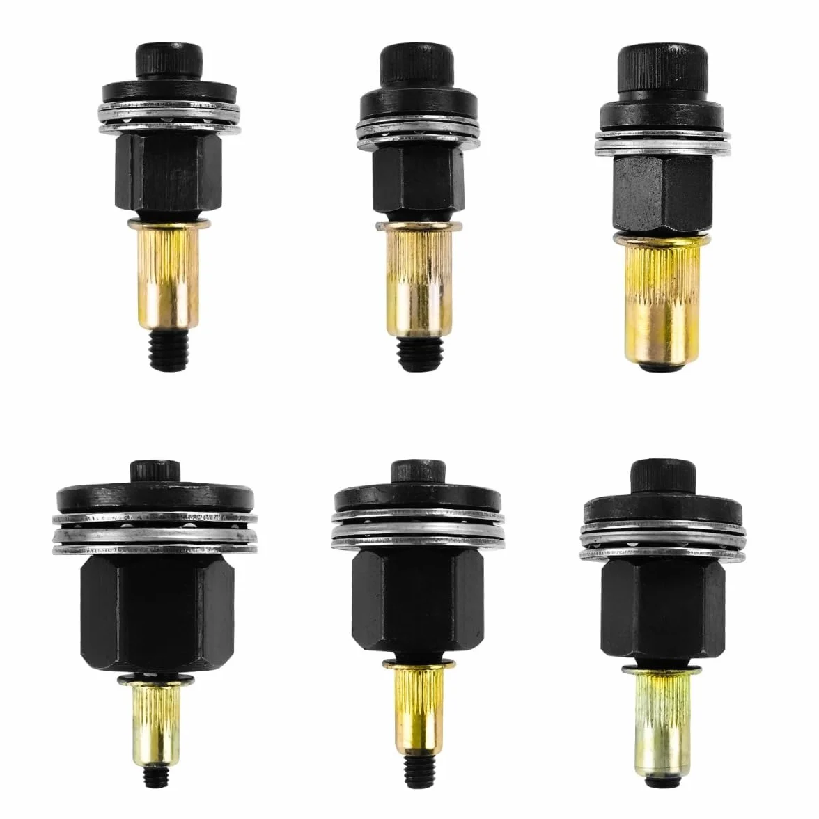 SQLJYU 6 Piezas Kit de Remachadora de Tuercas, Tuercas Remachables, para M3, M4, M5, M6, M8, M10 Remachadora para Taladro de Herramienta de Remache Manual, Remachadora de Tuercas Accessori