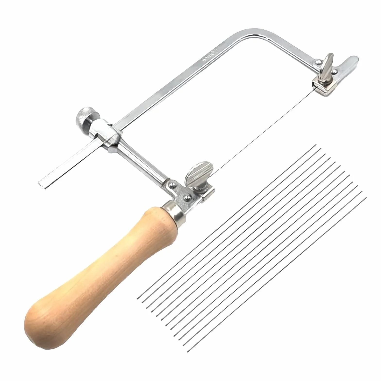 Juweliersäge Metallsäge Bogensäge verstellbare Laubsäge mit 12 Laubsägeblätter für Holz Glas Metall