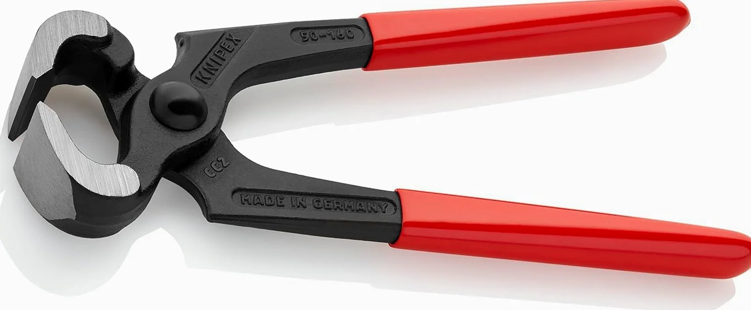 KNIPEX Tenaza para carpintero recubiertos de plástico 160 mm, 50 01 160