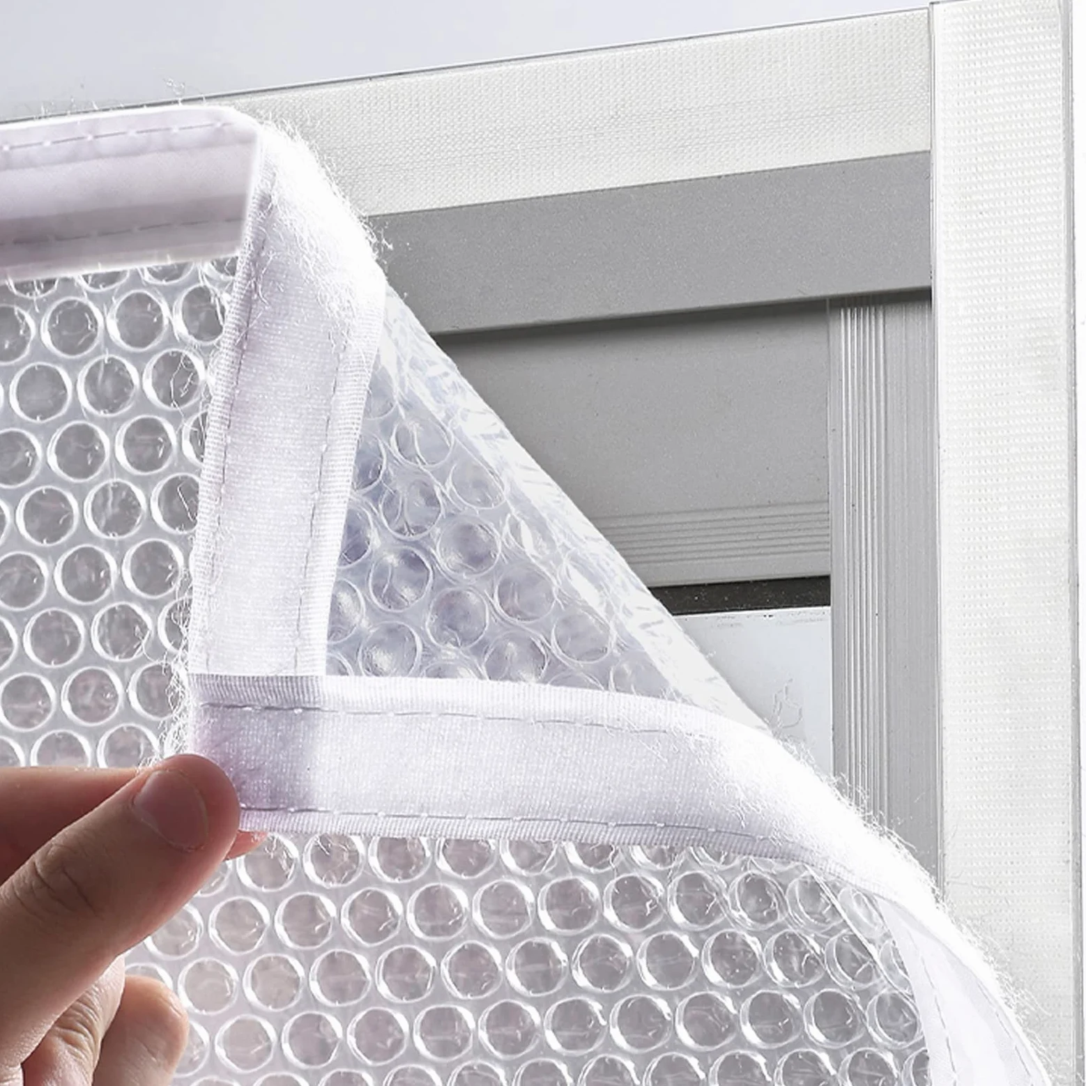 Kit De Aislamiento De Ventana,Película Aislante para Ventanas,Cortina De Plástico De Aislamiento Térmico A Prueba De Frío,Selladas a Prueba de Viento para Interiores,Ancho x Alto (130x180cm)