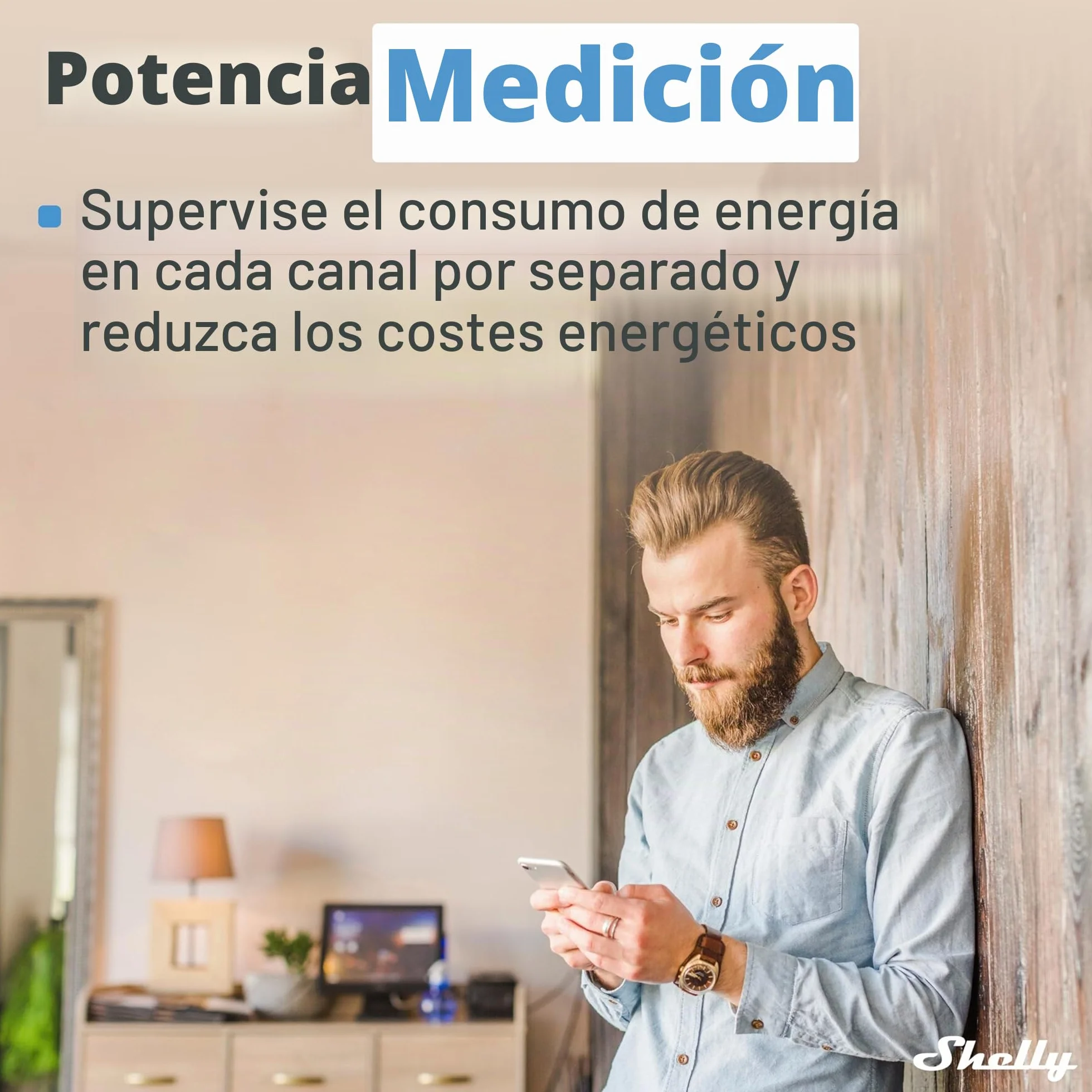 Shelly 2PM Gen3 - Relé Interruptor de persianas inalàmbrico, 2 Canales - 16 A, Wi-Fi & Bluetooth, con Medidor de consumo, Control de app iOS Android y Temporizador, Alexa, Google Home - 4 Piezas