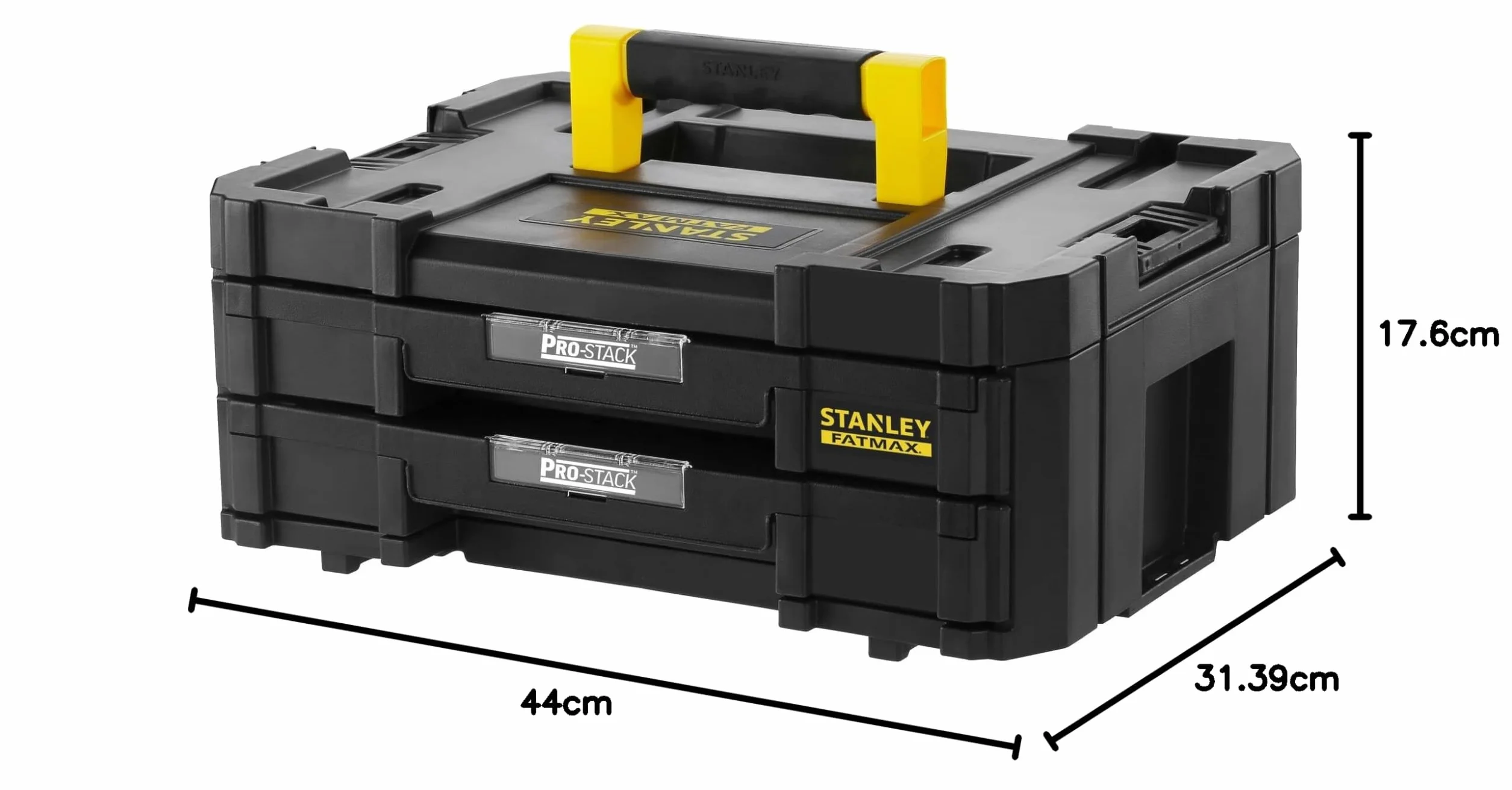 STANLEY FATMAX Cajonera Doble PRO-STAK IV 2 Cajones Modulares Apilable 8L