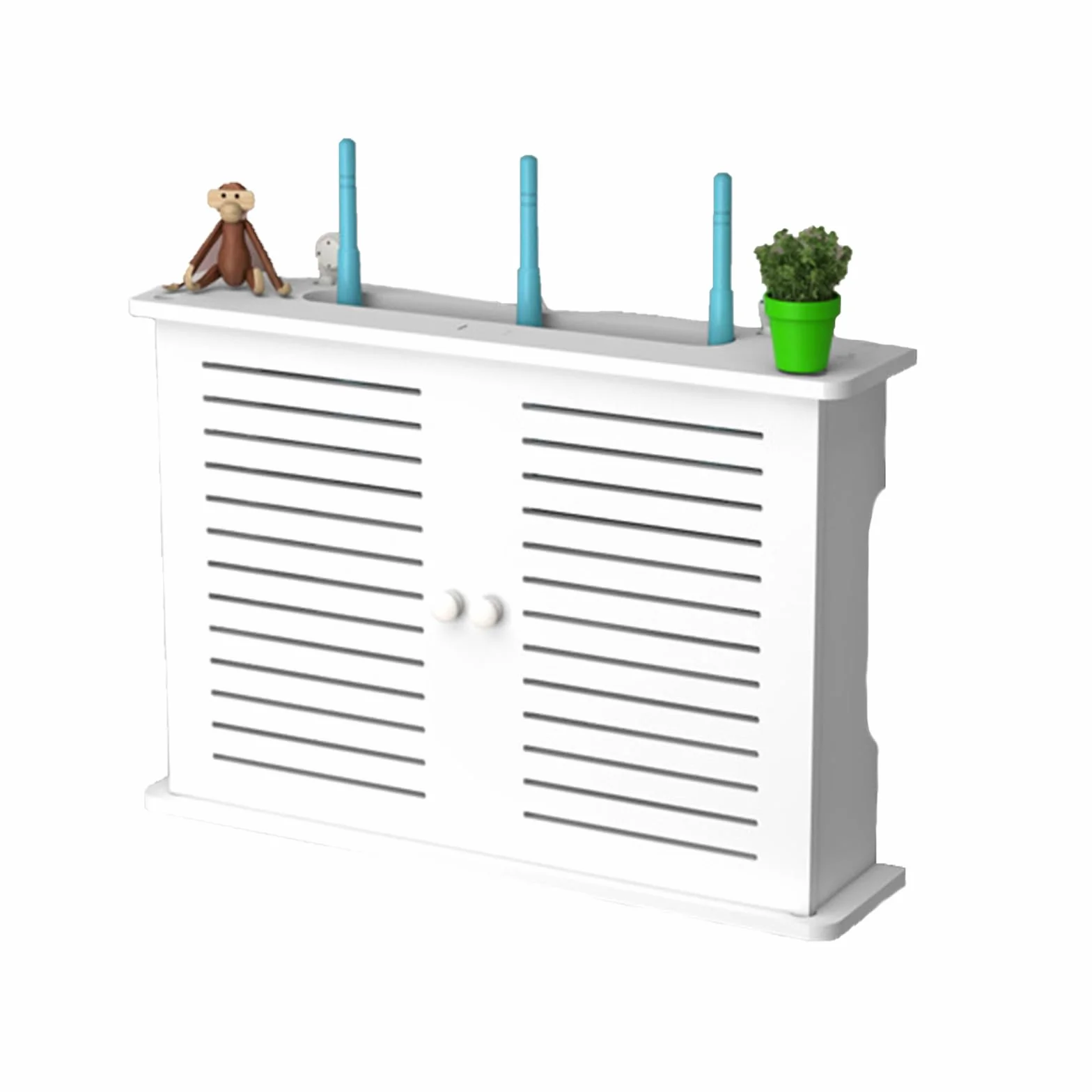 GAESHOW Caja Router y Soporte WiFi para Pared, Almacenamiento y Decoración del Hogar, Enrutador Flotante