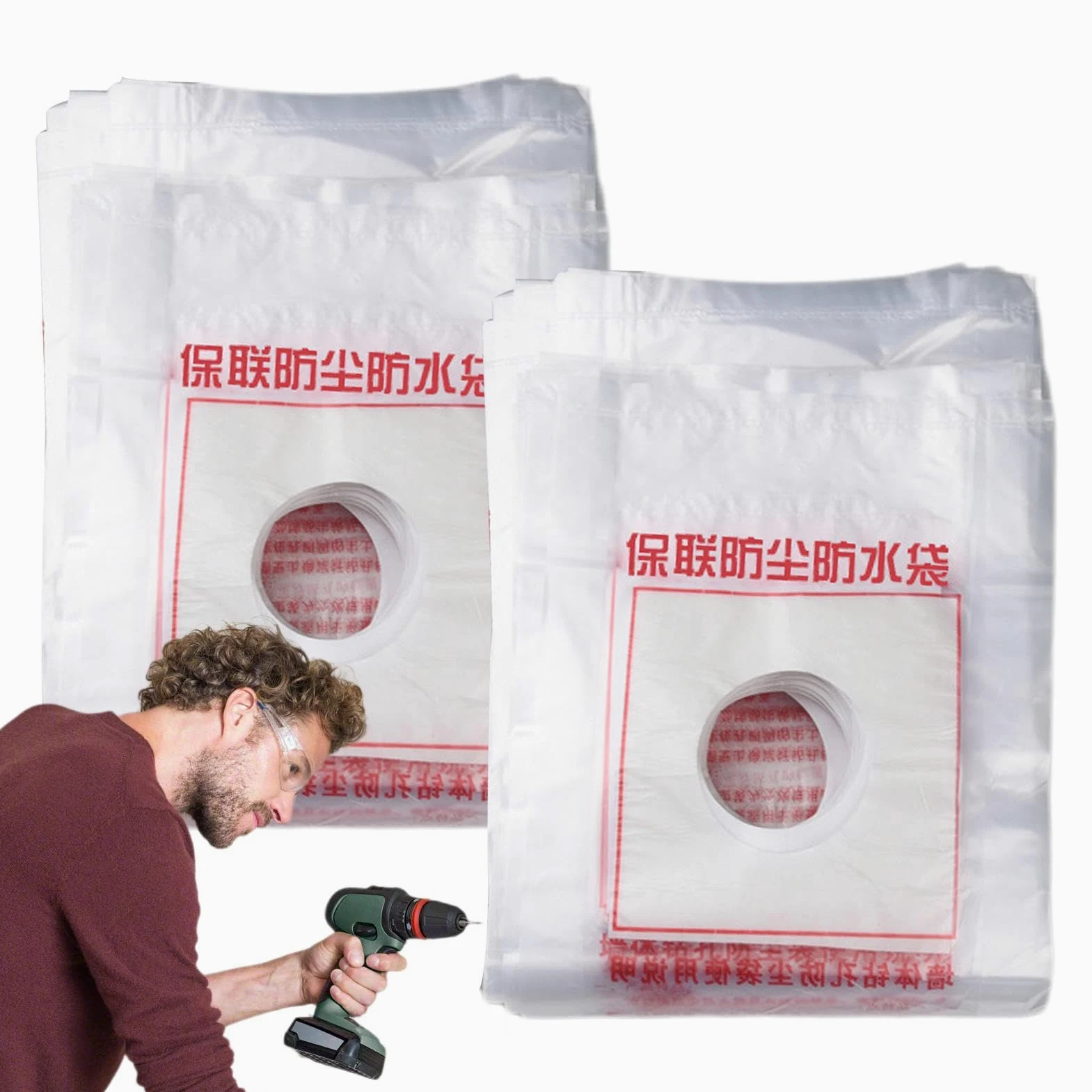 Colector de polvo para taladro, recogedor de polvo, bolsa de polvo de, colector de polvo de taladro, herramienta de instalación de aire acondicionado