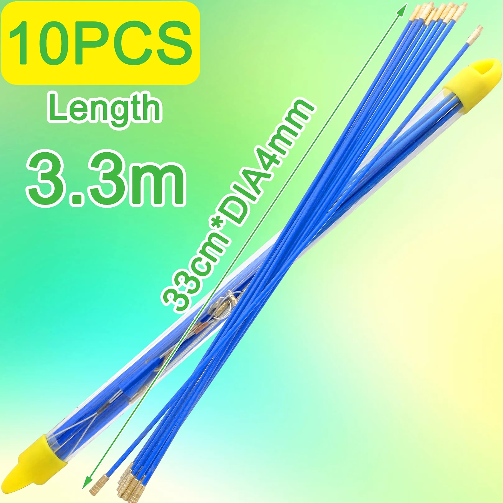 Juego de varillas pasacables de fibra de vidrio 33cm