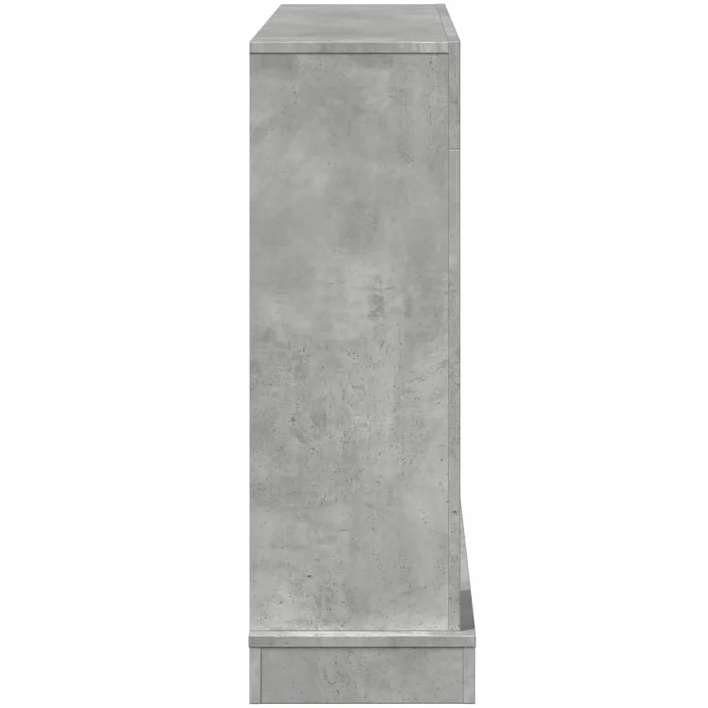 vidaXL Borde de Chimenea Madera ingeniería Gris hormigón 100x30x87,5cm, Envolvente de Chimenea, repisa de Chimenea, repisa de Chimenea