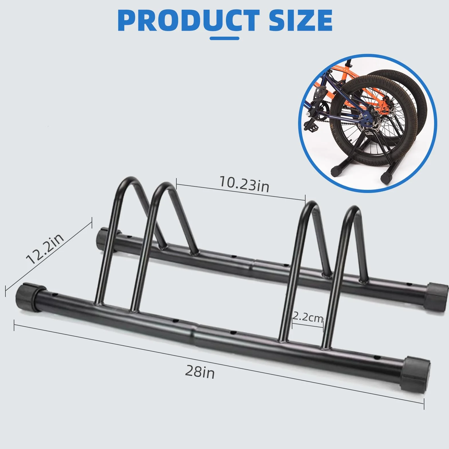 ENGWE MTB Soporte de metal para bicicletas al aire libre, estante de almacenamiento de bicicletas para garaje