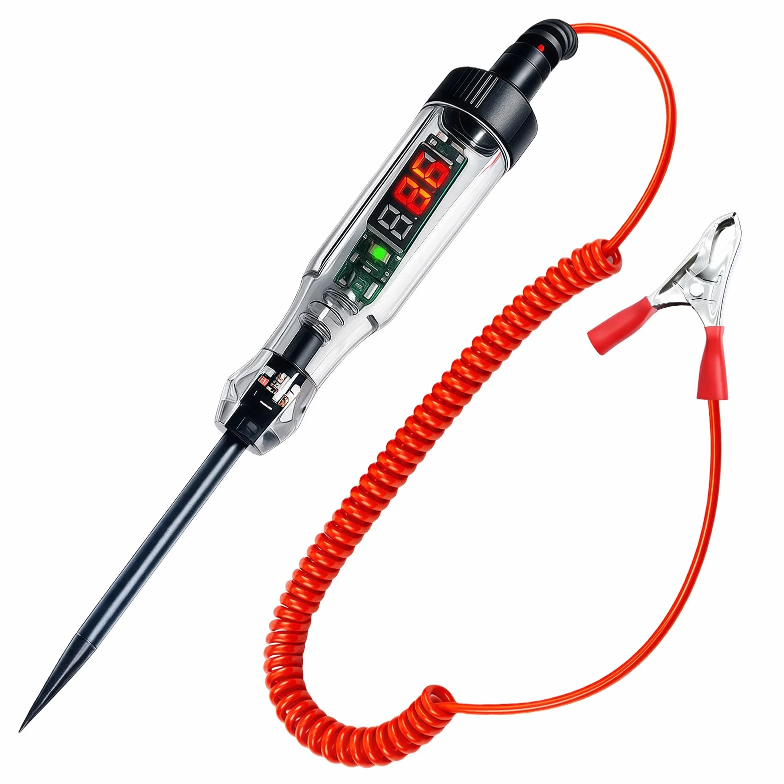 Probador de Circuito Automotriz Digital 3-120V DC Comprobador de Fusibles con Pantalla LED