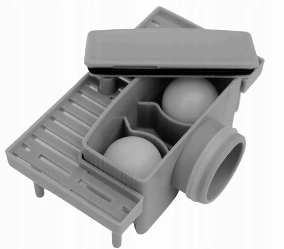 Desagüe Ducha Junta De Doble Labio Para Canal De Suelo Lineal Canal Mural Lateral Sifón NBR Para Canaleta De Ducha Con Bolas Diámetros De 36-38 mm Altura 33 mm Gris