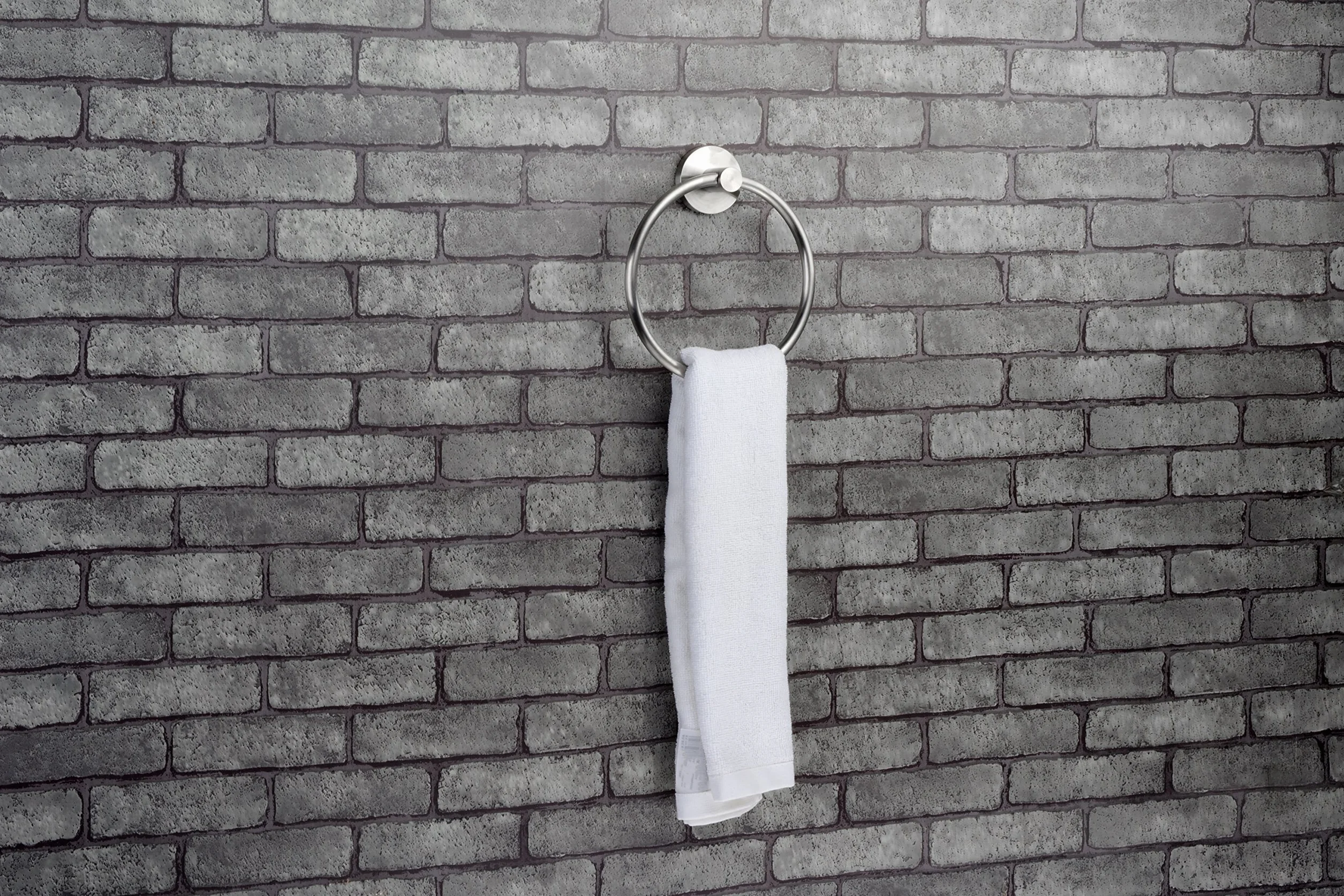 Toallero de acero inoxidable cepillado para cuarto de baño Soporte de baño Gancho de toalla Anillo