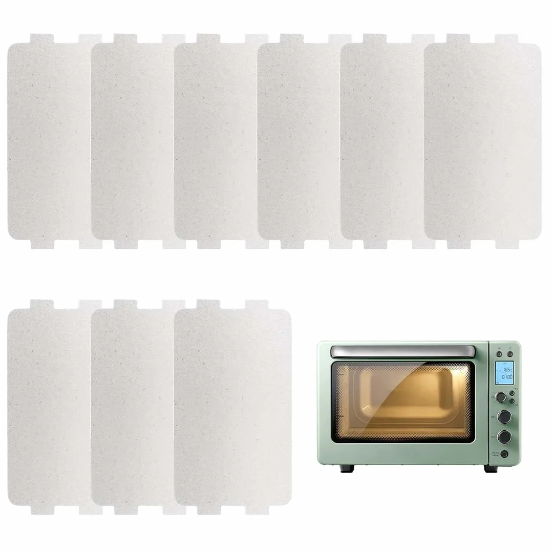 8 Piezas Microondas Placa De Mica, Hoja De Mica, Mica De Placas Hojas De Mica, Hojas Mica Para Horno Microondas, Para Hornos De Microondas (115 X 65 Mm)